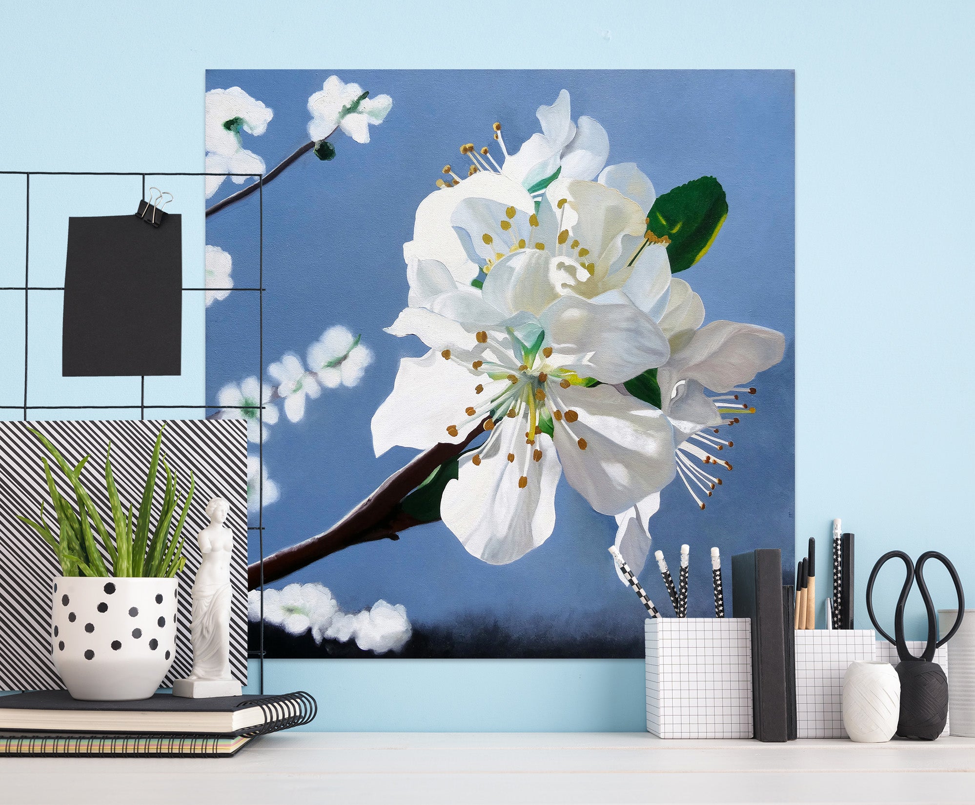 3D White Flower 110117 Matthew Holden Bates Wall Sticker