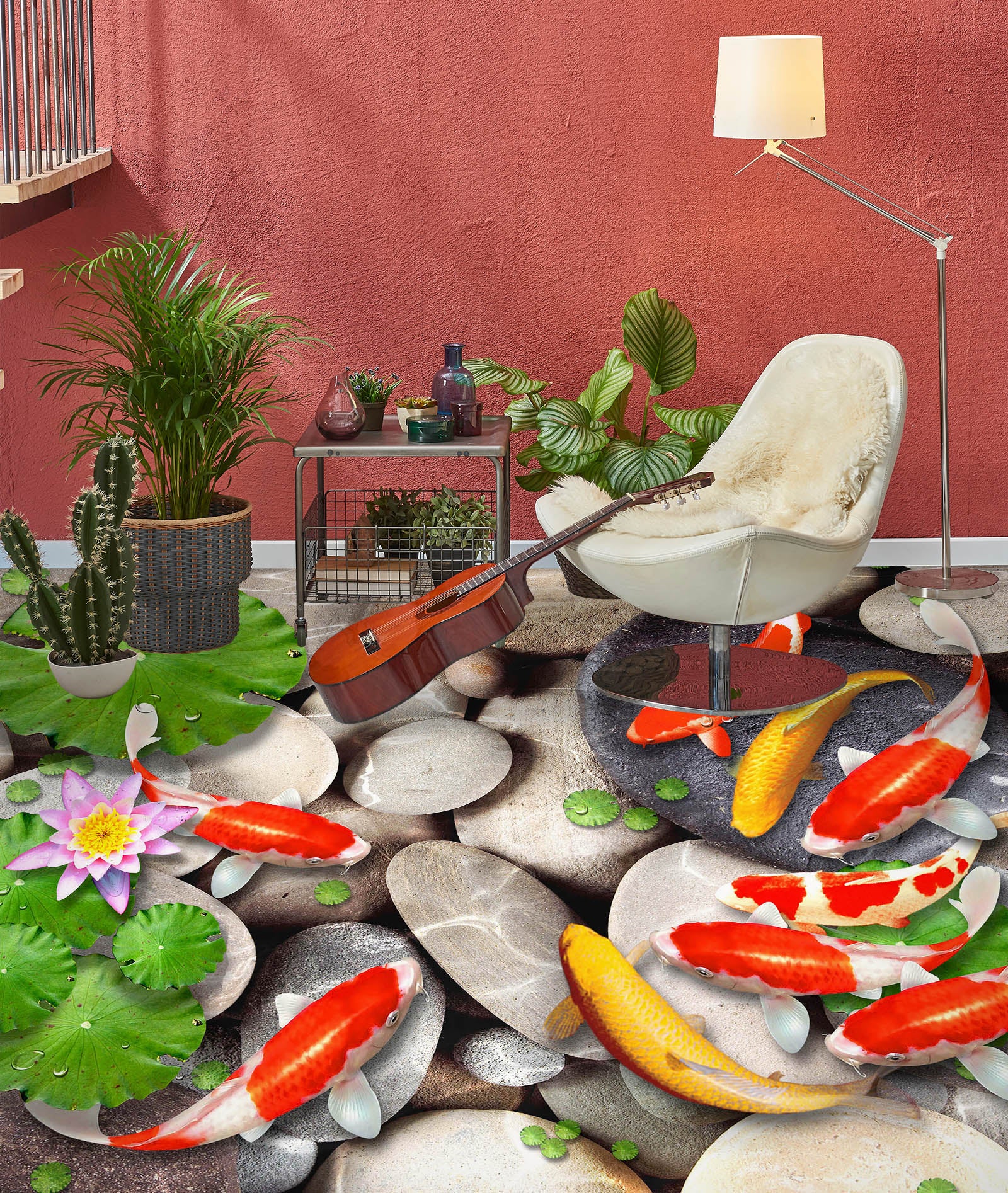 3D Lucky Blessing 223 Floor Mural  Wallpaper Murals Rug & Mat Print Epoxy waterproof bath floor