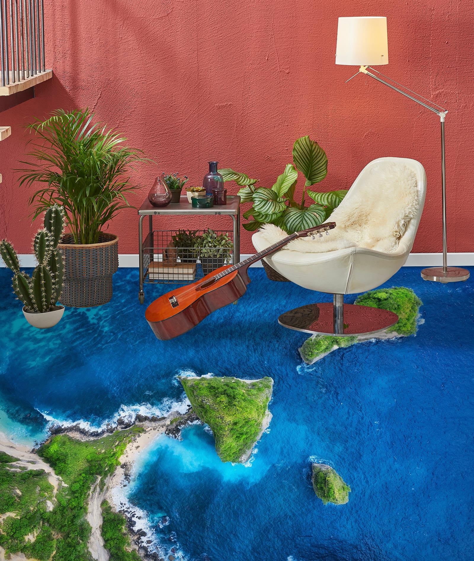 3D Calm Blue Sea 171 Floor Mural  Wallpaper Murals Rug & Mat Print Epoxy waterproof bath floor