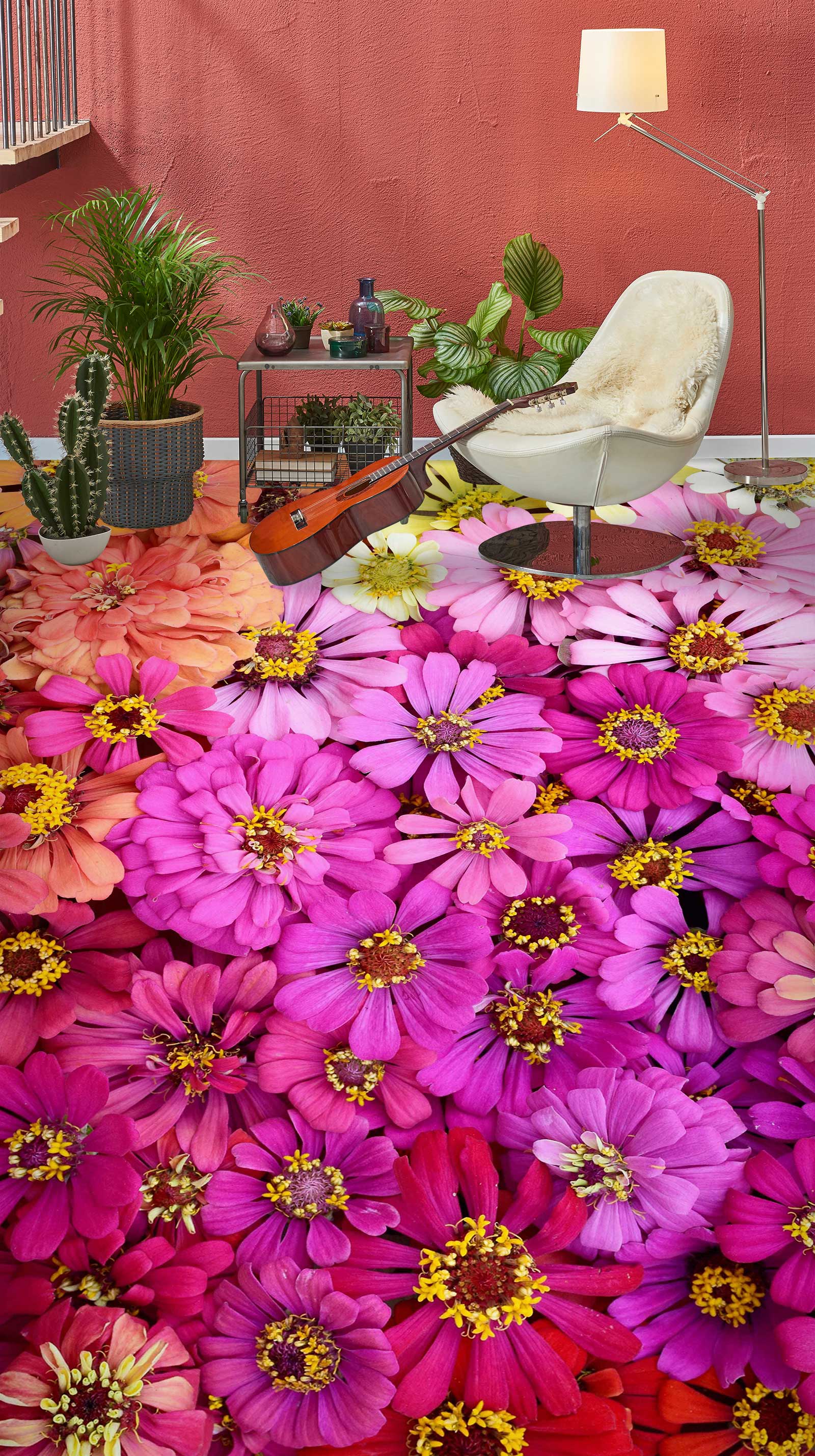 3D Cineraria 173 Floor Mural  Wallpaper Murals Rug & Mat Print Epoxy waterproof bath floor