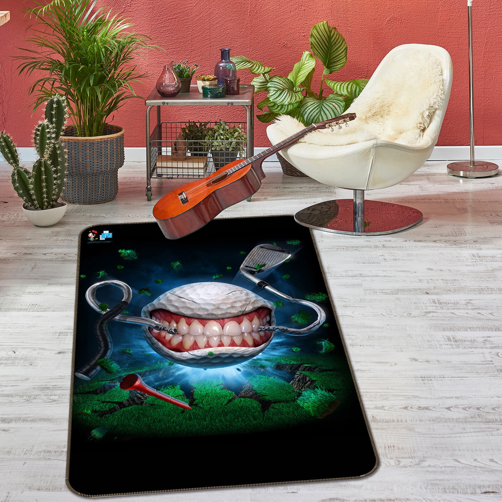 3D Teeth Baseball 4119 Tom Wood Rug Non Slip Rug Mat