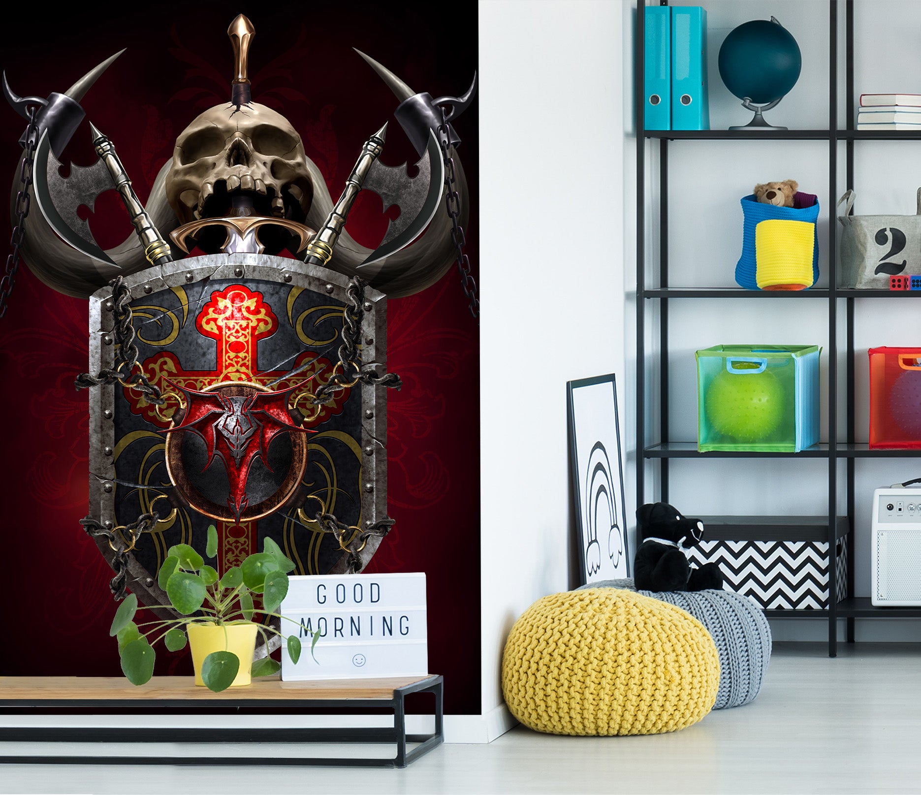 3D Metal Armor Skeleton 5036 Tom Wood Wall Mural Wall Murals