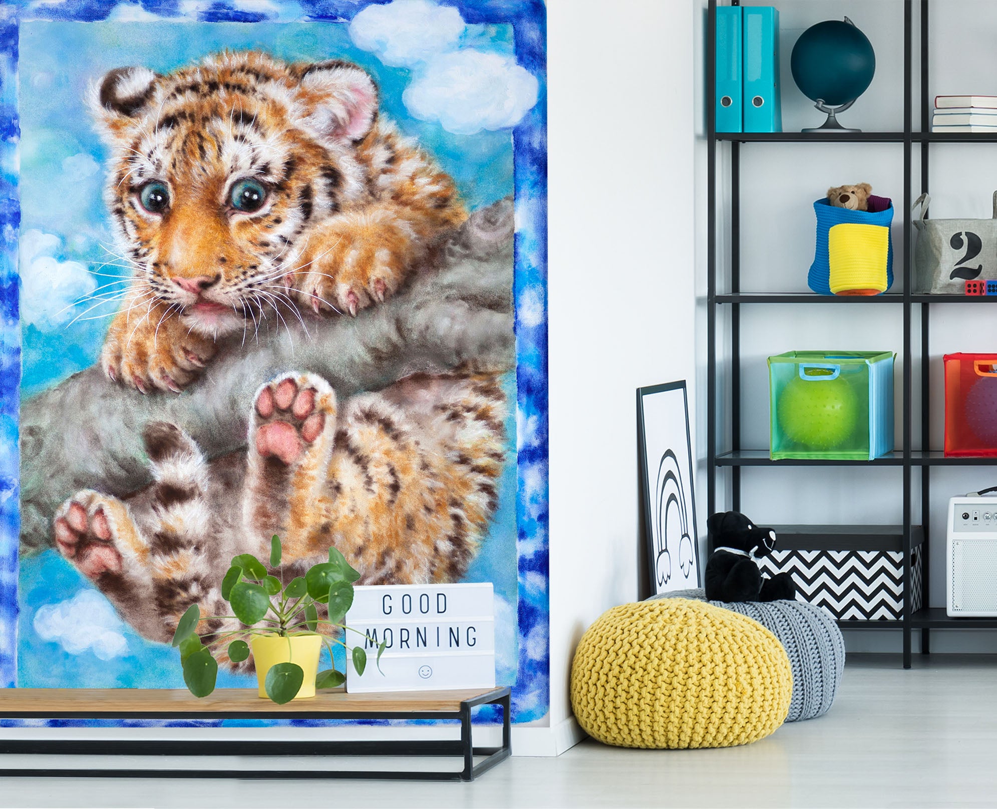 3D Baby Tiger 5496 Kayomi Harai Wall Mural Wall Murals