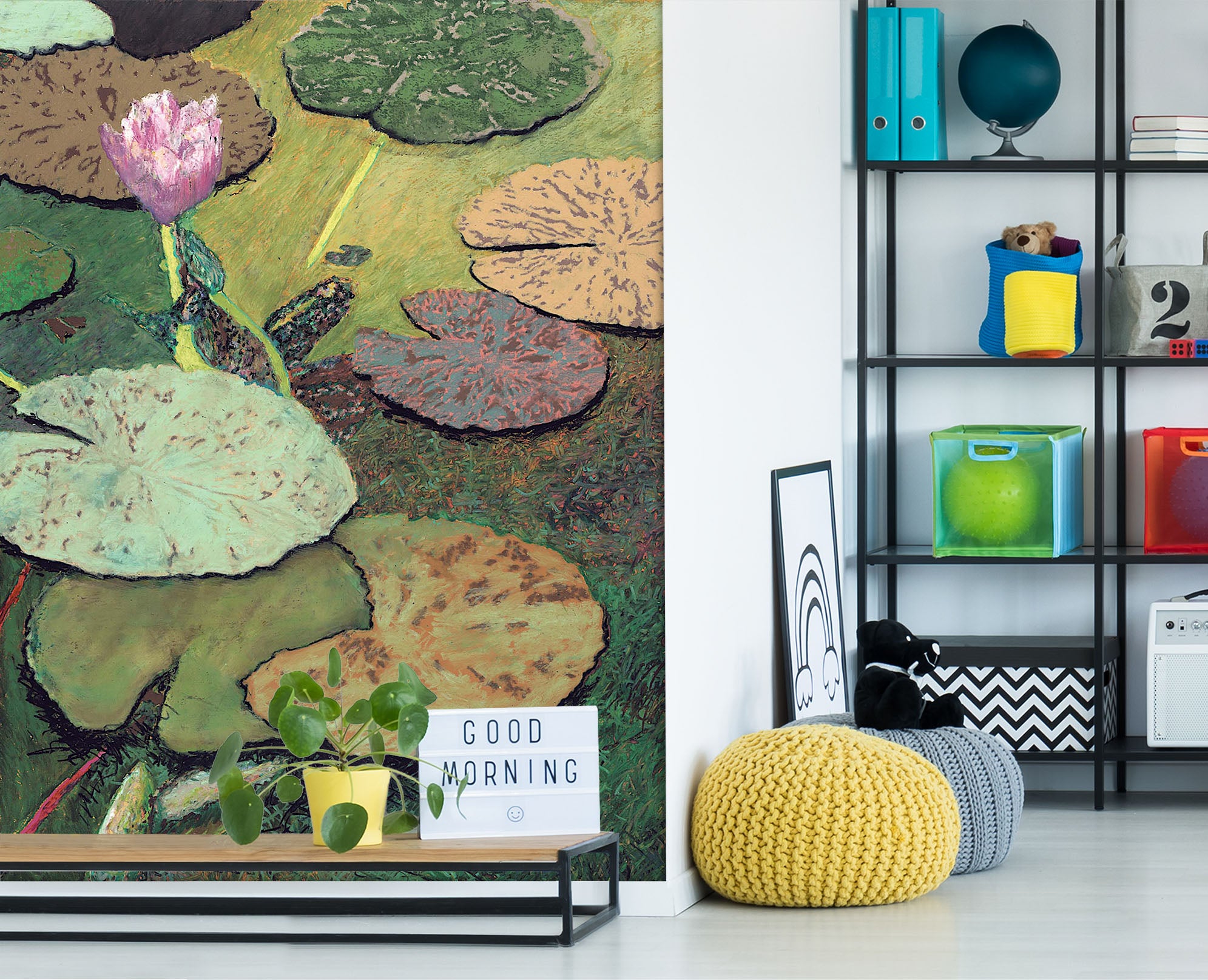 3D Colored Pond 287 Allan P. Friedlander Wall Mural Wall Murals