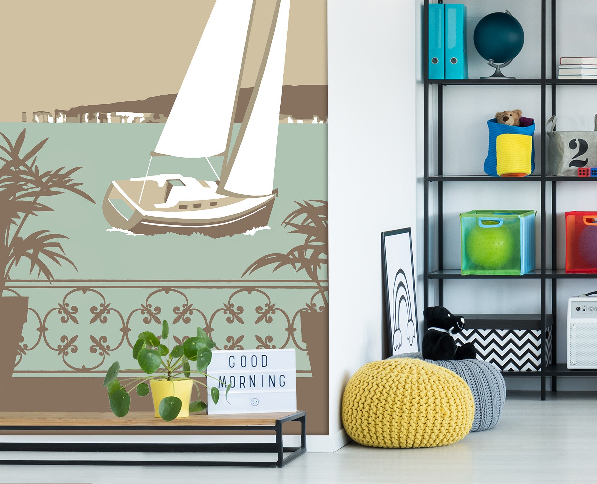 3D Sandbanks Balcony 1052 Steve Read Wall Mural Wall Murals