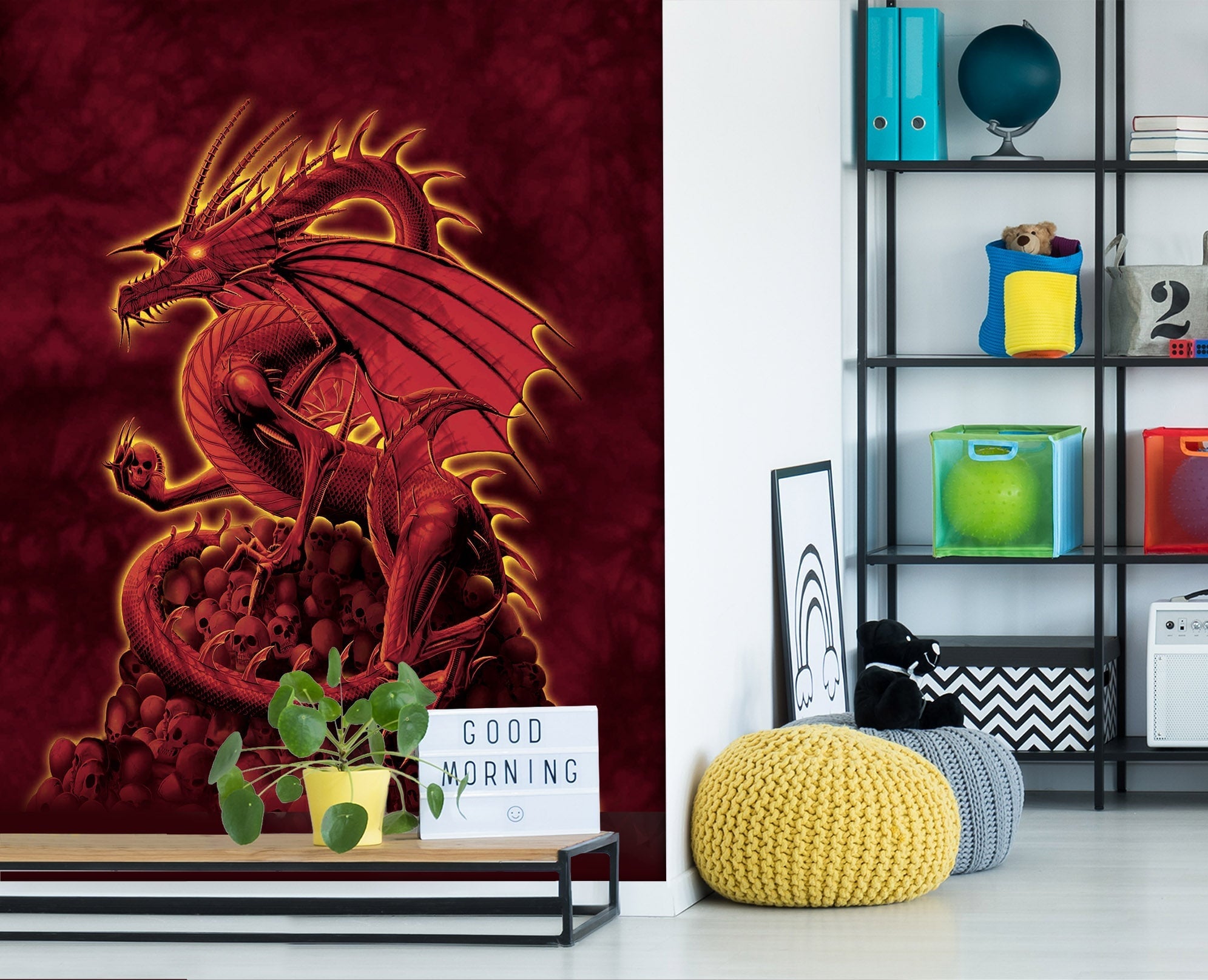 3D Red Dragon 1405 Wall Murals Exclusive Designer Vincent Wallpaper AJ Wallpaper 