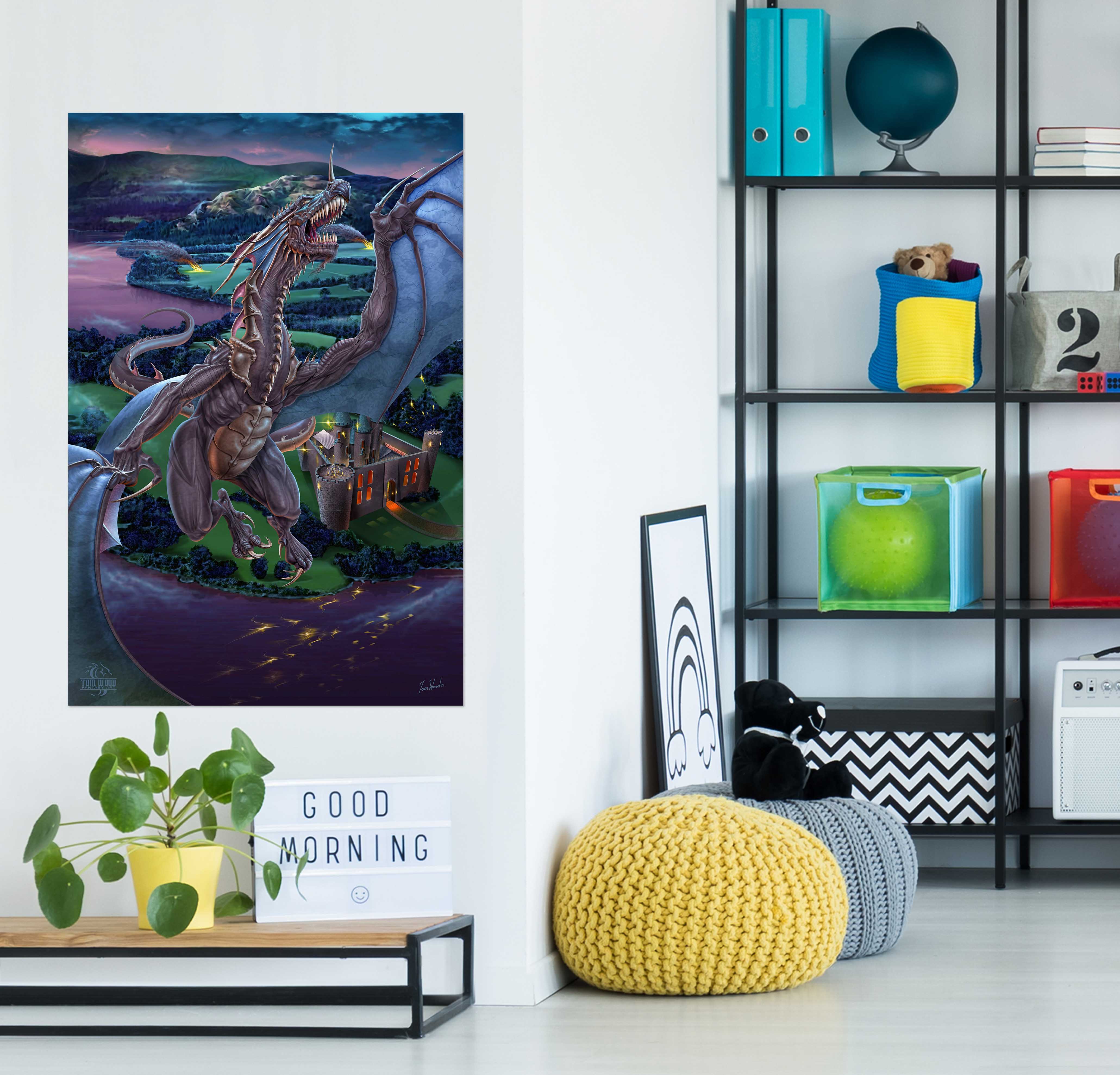 3D Big Dragon 5129 Tom Wood Wall Sticker