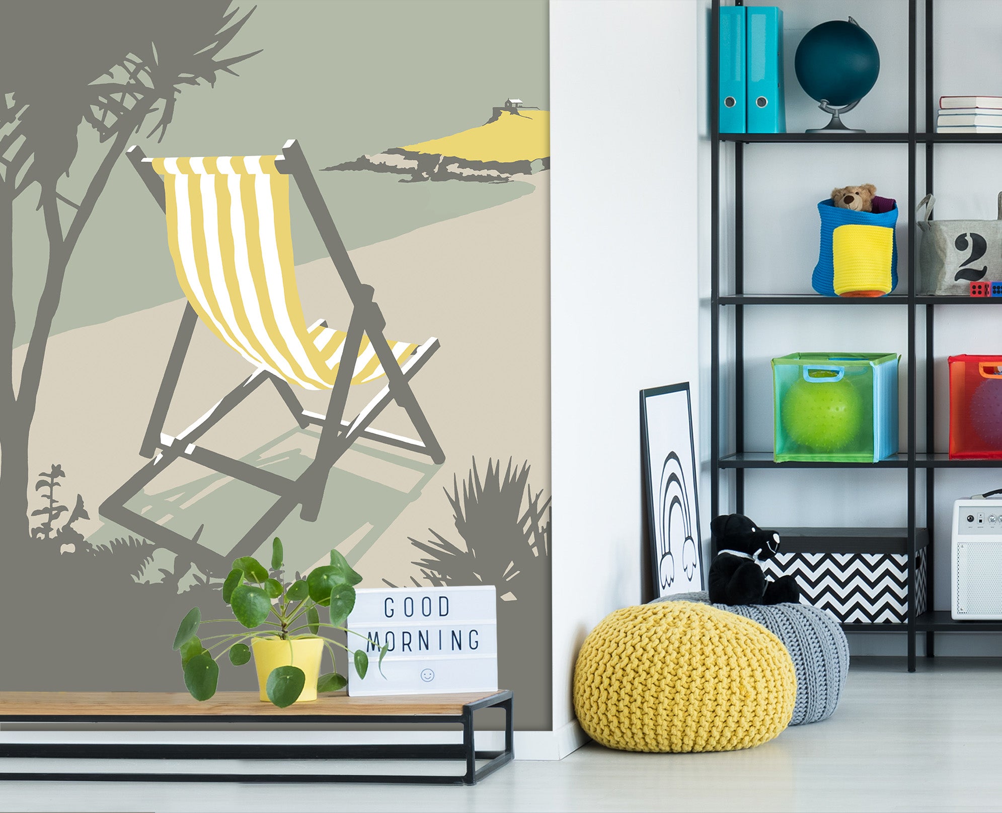 3D St Ives Deckchair 1068 Steve Read Wall Mural Wall Murals