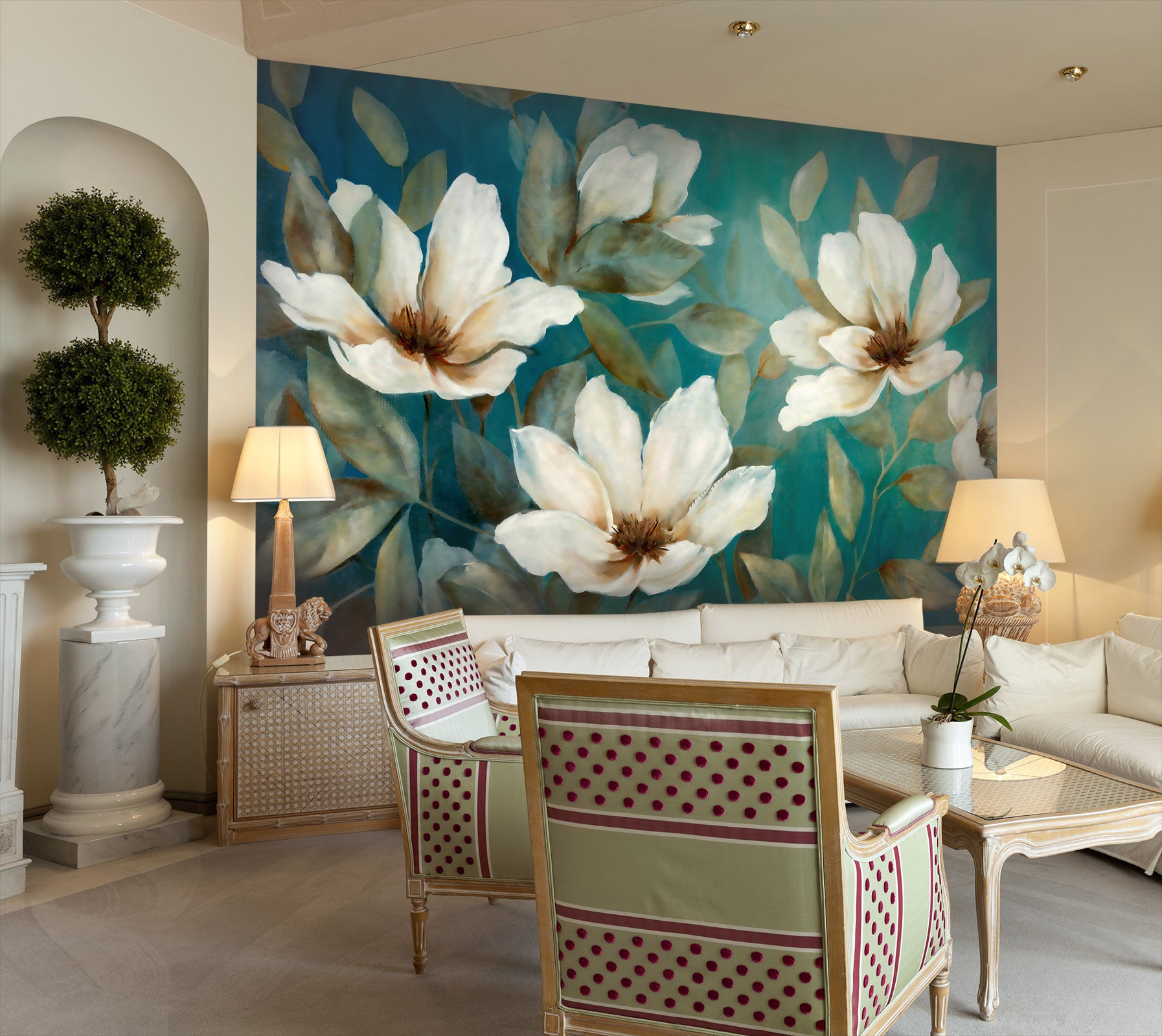 3D Retro Flower 180 Wall Murals
