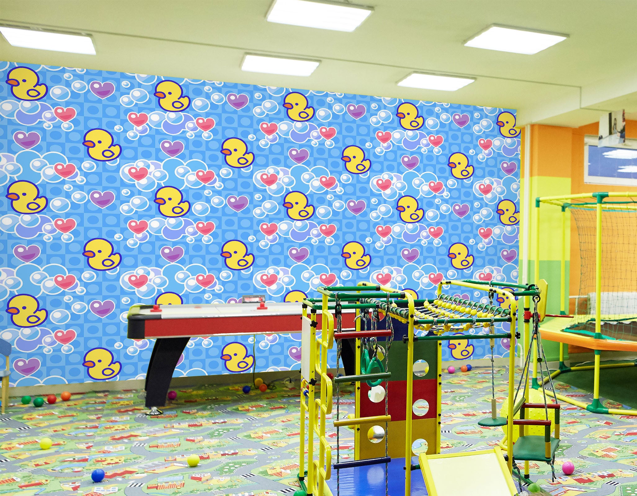 3D Little Yellow Duck Pattern 1412 Indoor Play Centres Wall Murals