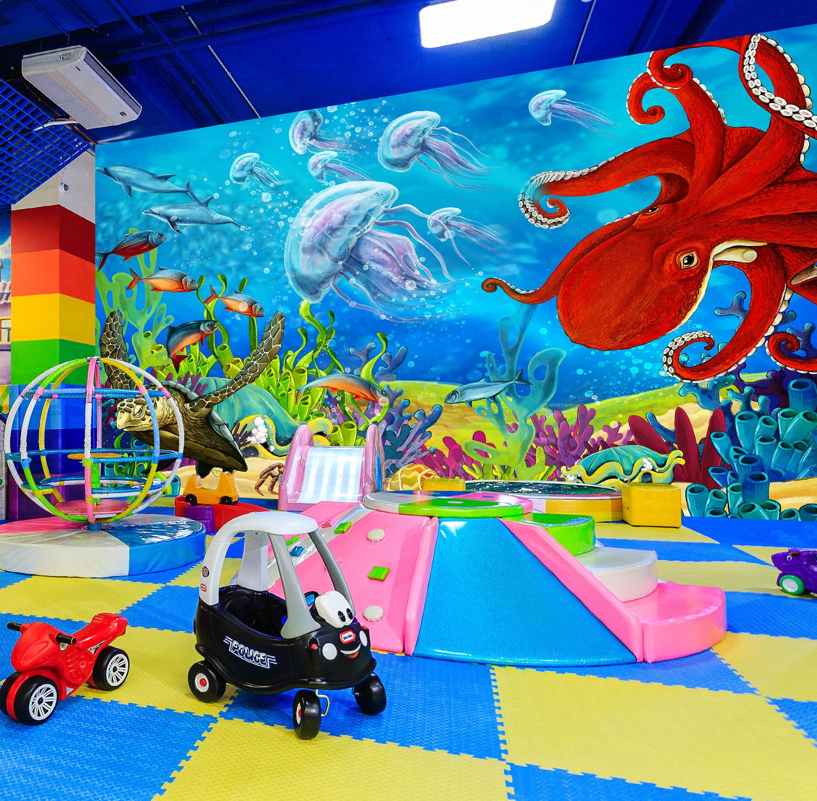 3D Ocean World Octopus 1478 Indoor Play Centres Wall Murals
