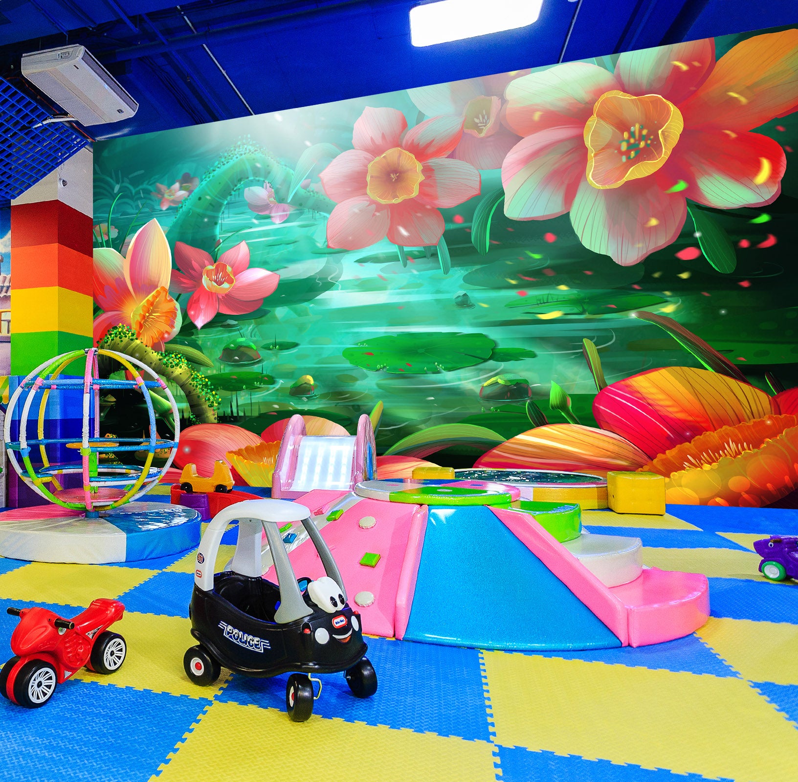 3D Flowers 1405 Indoor Play Centres Wall Murals