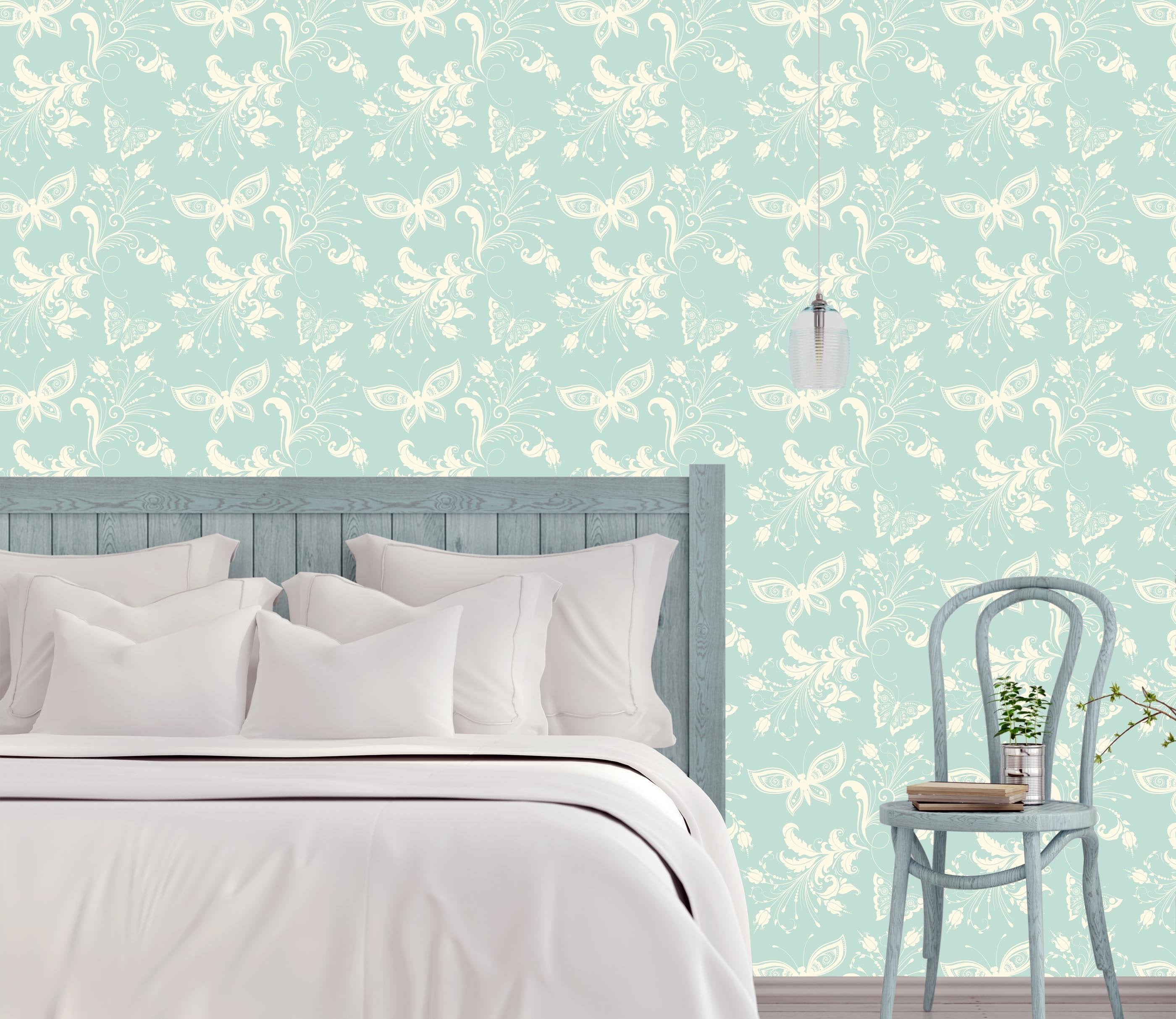 3D Blue Butterfly 002 Wallpaper AJ Wallpaper 