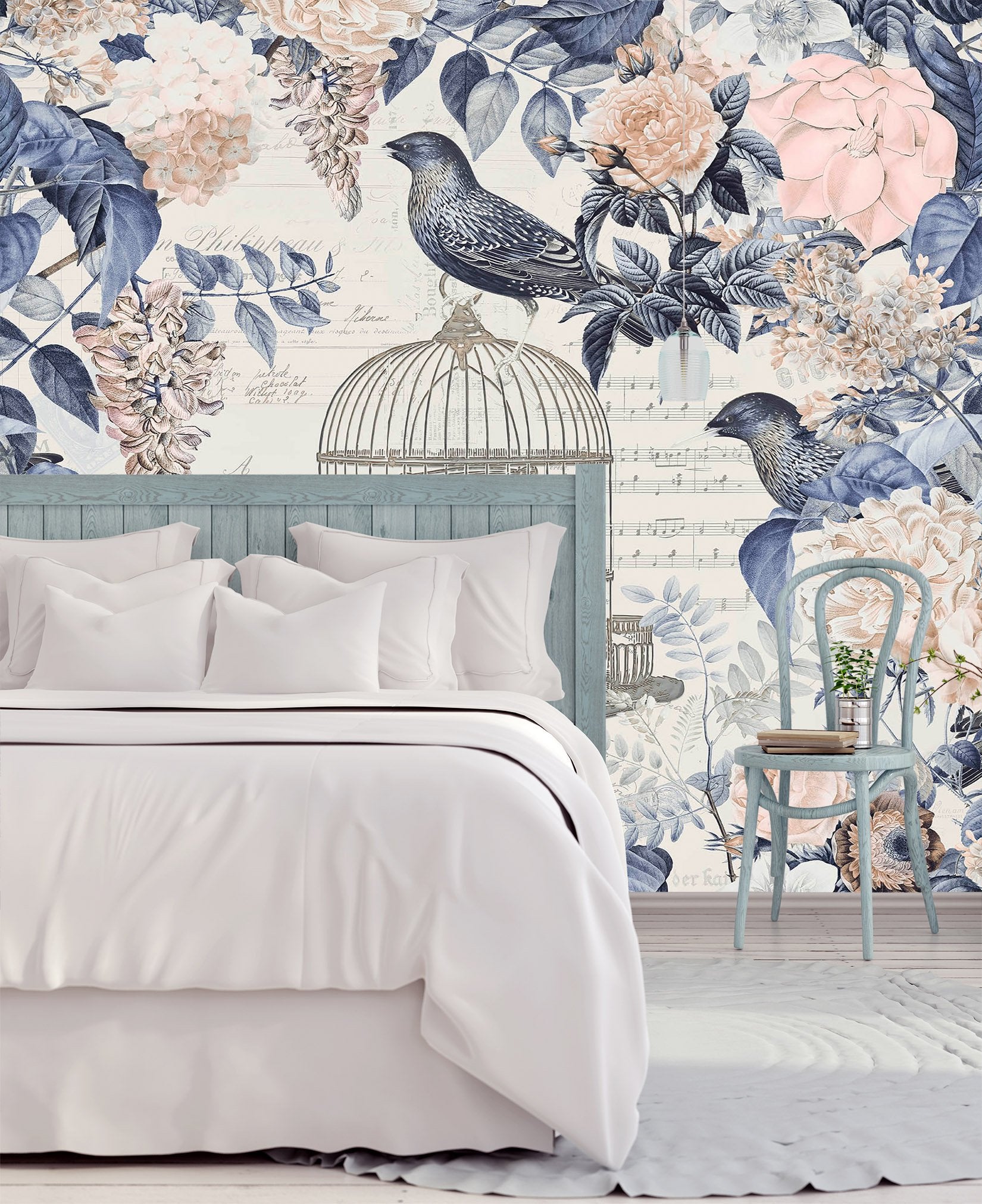 3D Birdcage And Flowers 1440 Andrea haase Wall Mural Wall Murals Wallpaper AJ Wallpaper 