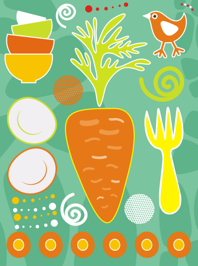 Carrot Pattern Wallpaper AJ Wallpaper 