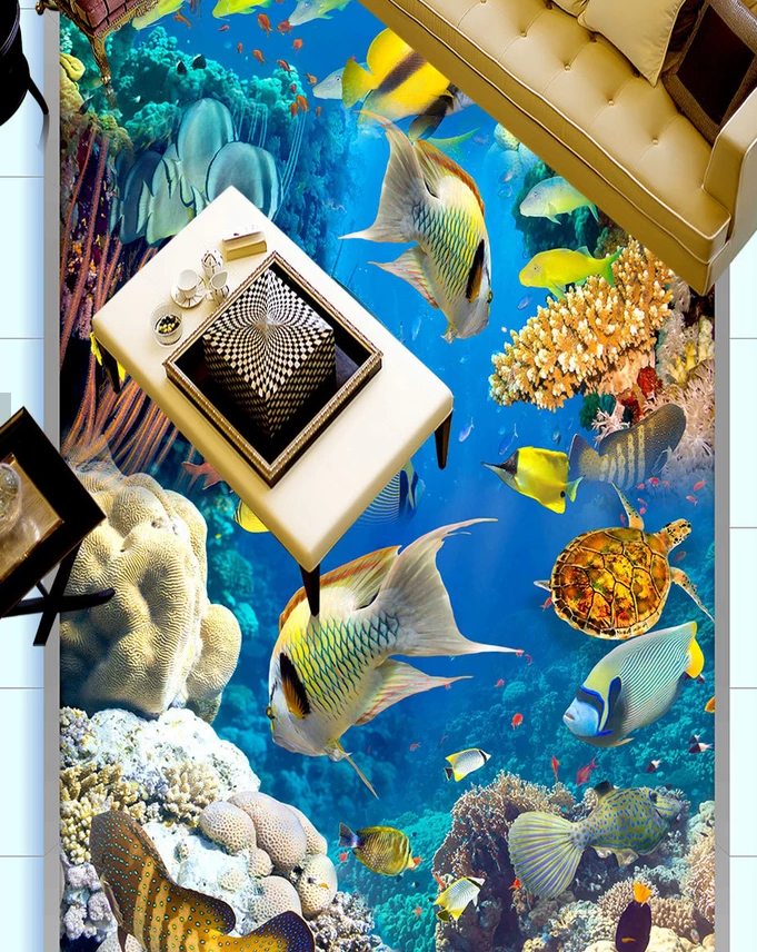 3D Marine Fish 535 Floor Mural  Wallpaper Murals Rug & Mat Print Epoxy waterproof bath floor