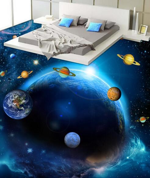 3D Colorful Universe Floor Mural Wallpaper AJ Wallpaper 2 