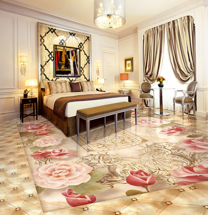 3D Morphology Rose 331 Floor Mural  Wallpaper Murals Rug & Mat Print Epoxy waterproof bath floor