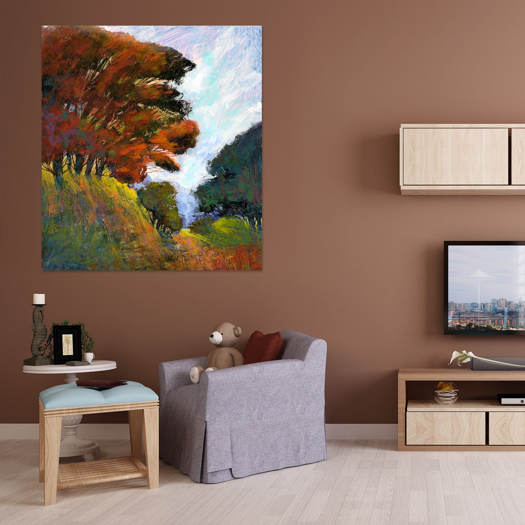 3D Red Maple Leaf 050 Michael Tienhaara Wall Sticker