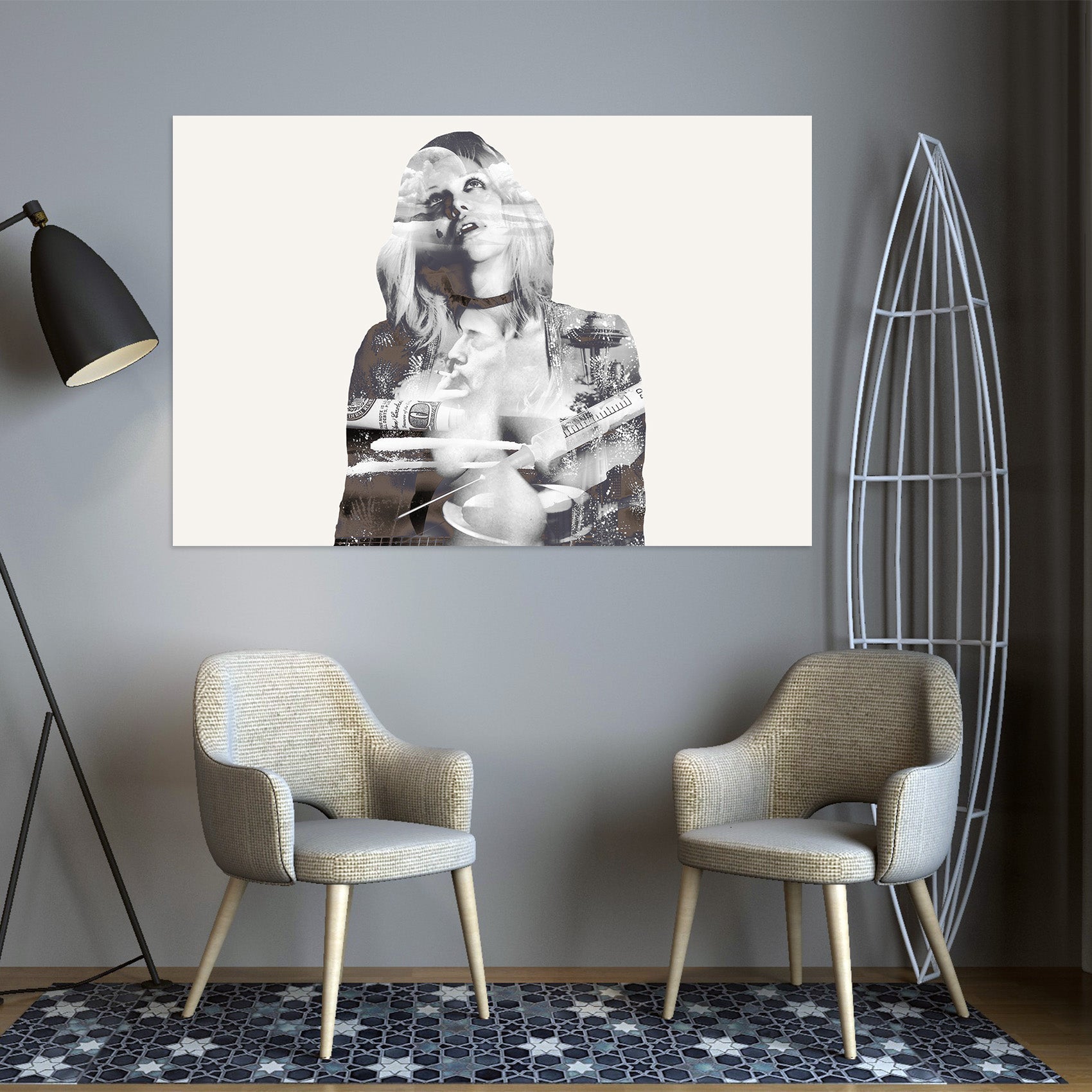 3D Short Hair Girl 011 Marco Cavazzana Wall Sticker