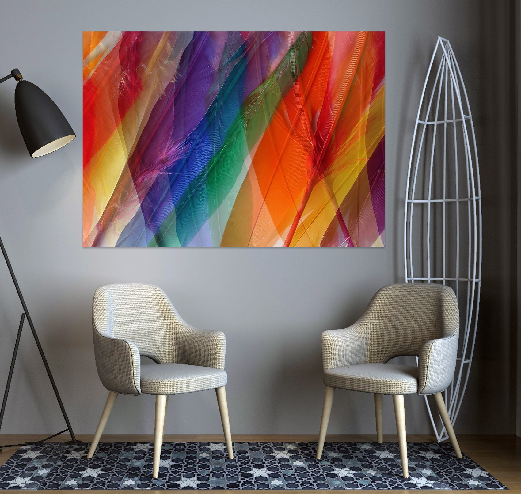 3D Colored Feathers 71101 Shandra Smith Wall Sticker