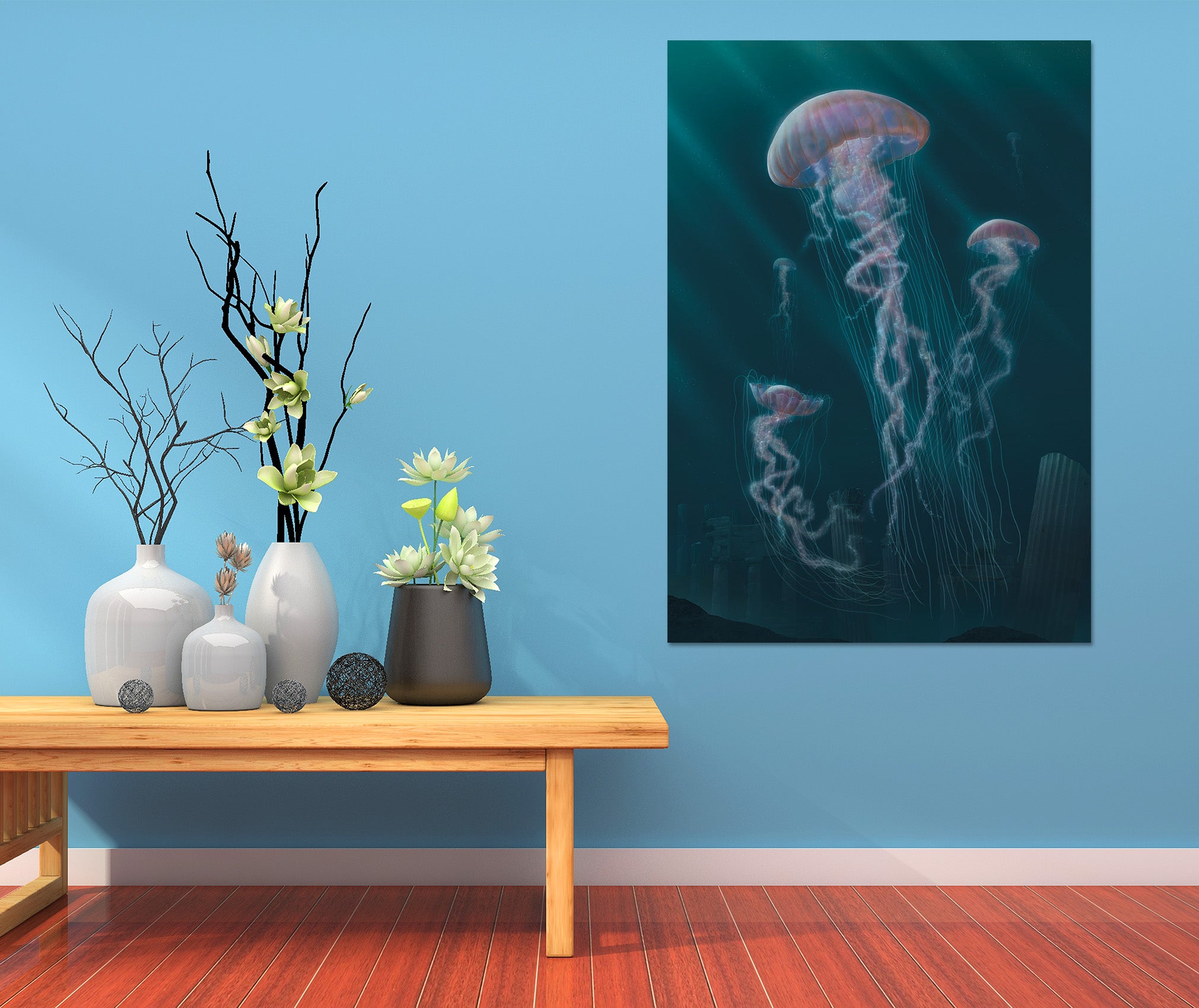 3D Jellyfish Def 046 Vincent Hie Wall Sticker