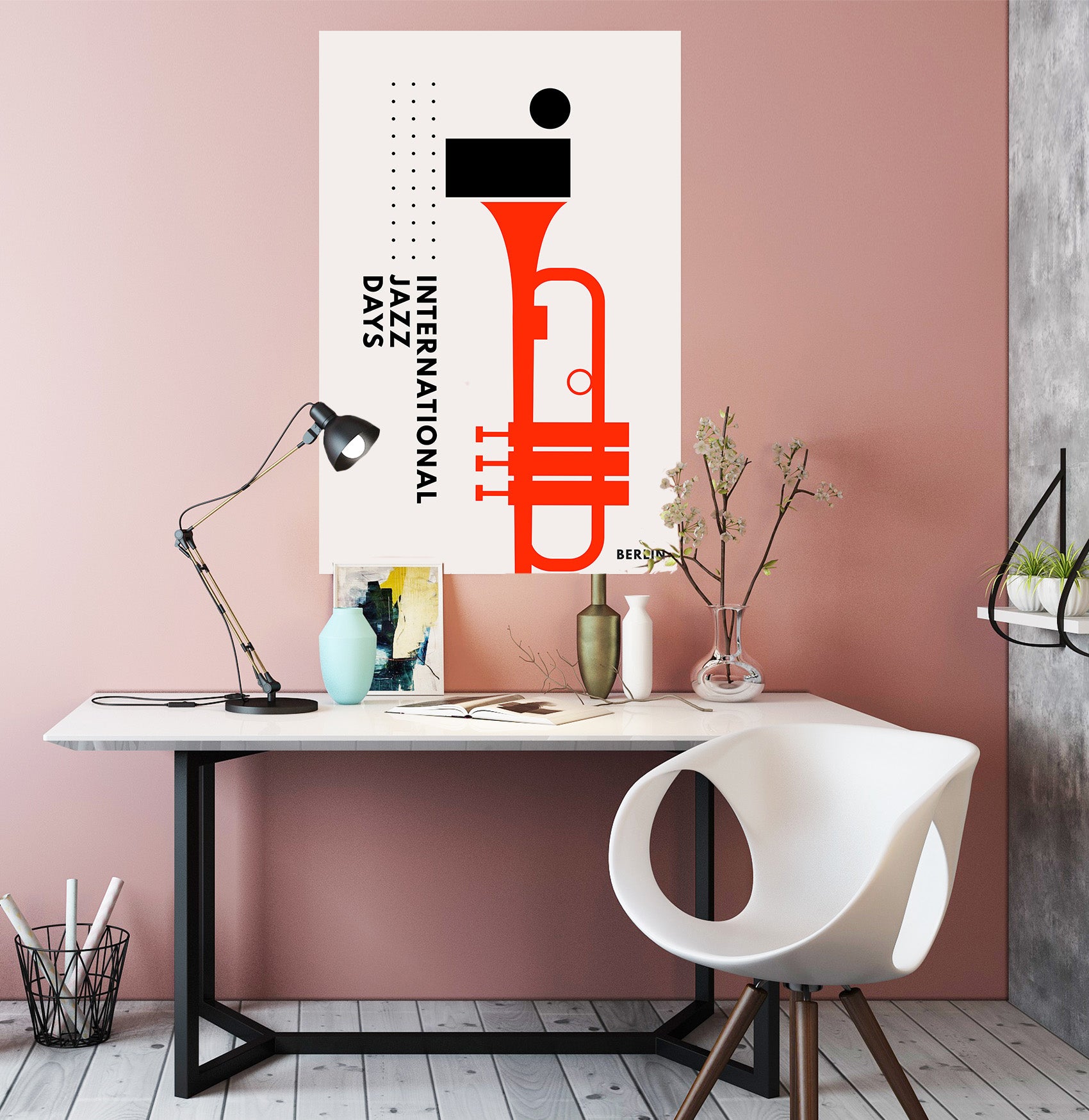 3D Yellow Flute 157 Boris Draschoff Wall Sticker