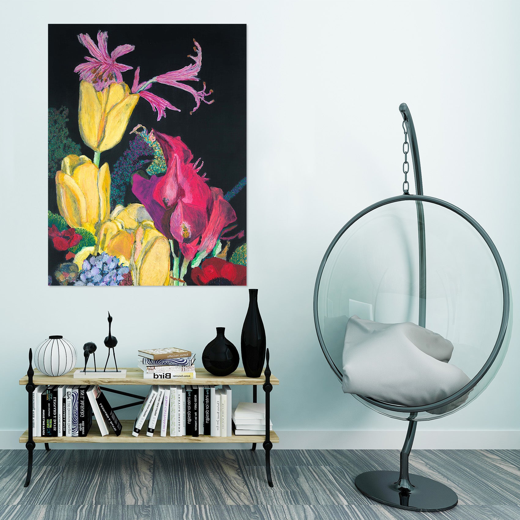 3D Yellow Tulips 312 Allan P. Friedlander Wall Sticker