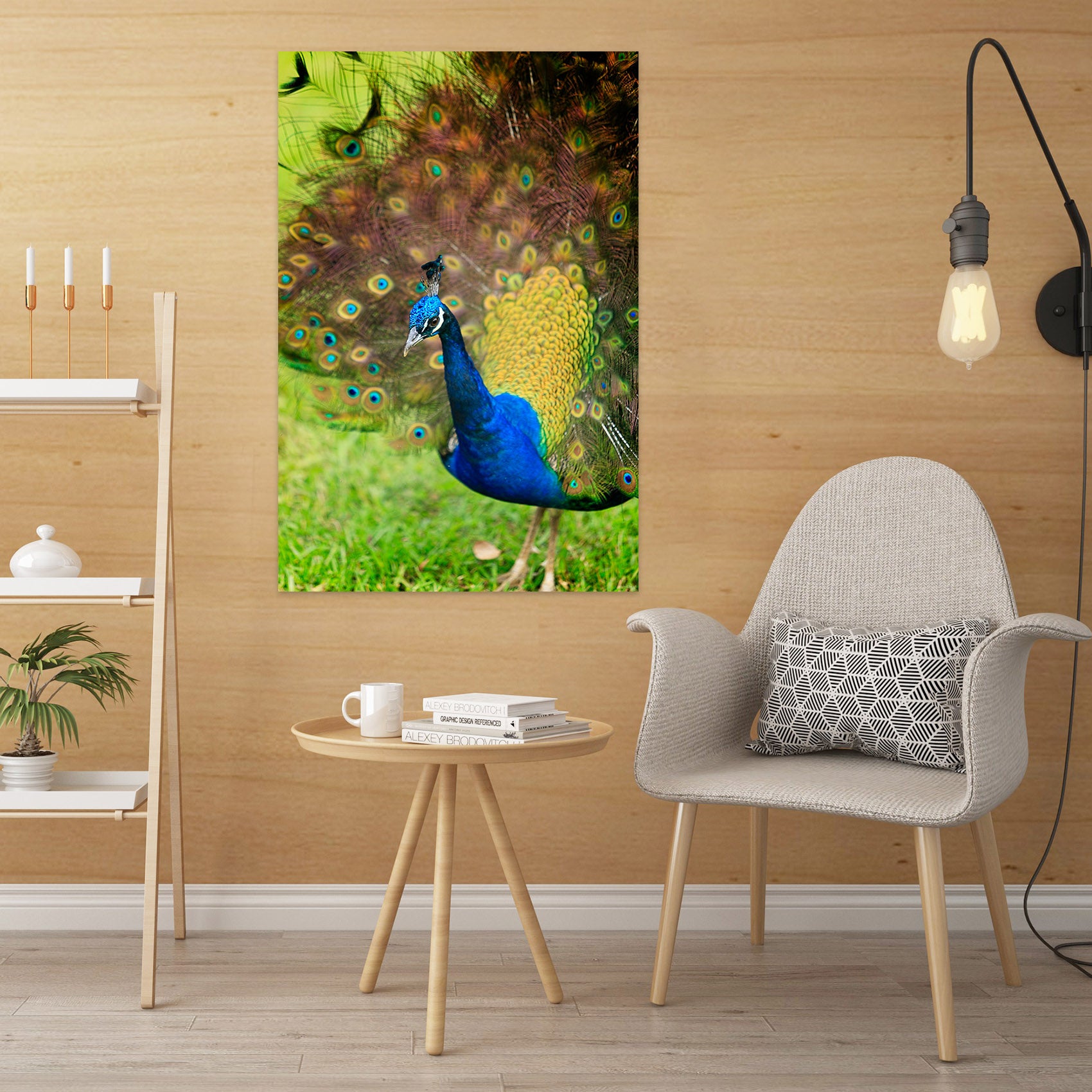 3D Peacock 62132 Kathy Barefield Wall Sticker