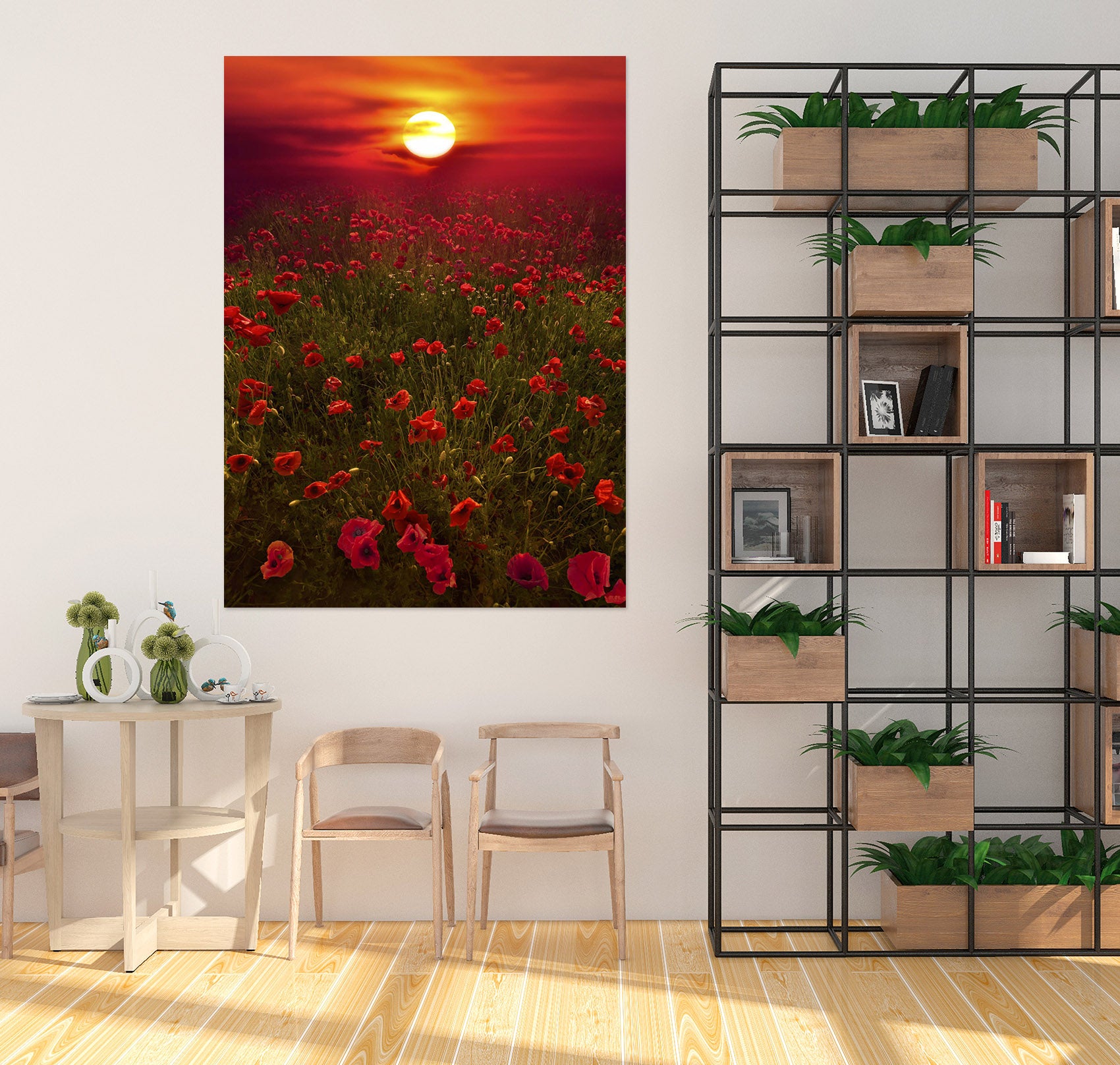 3D Sunset Garden 238 Marco Carmassi Wall Sticker