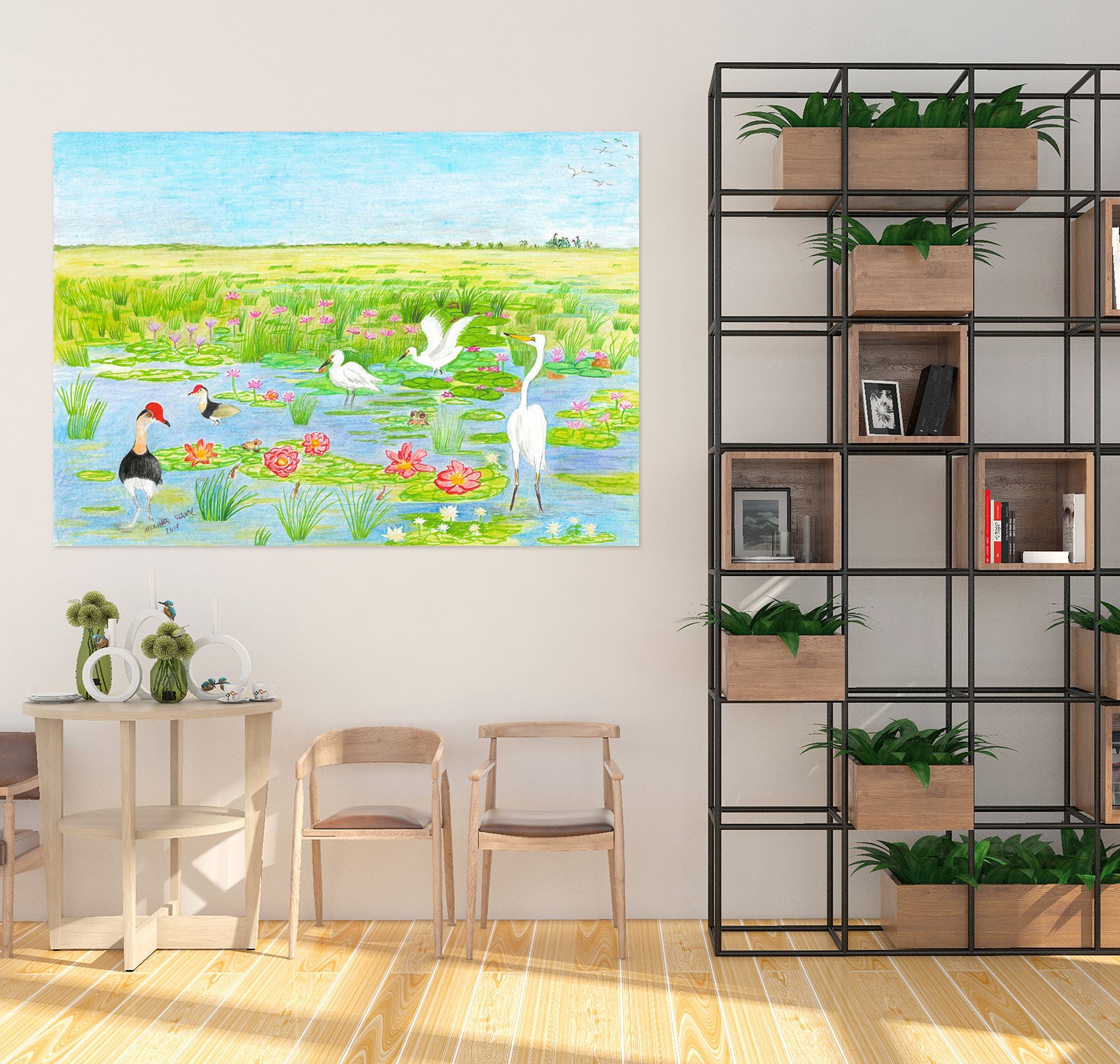 3D Spring Pond 017 Michael Sewell Wall Sticker