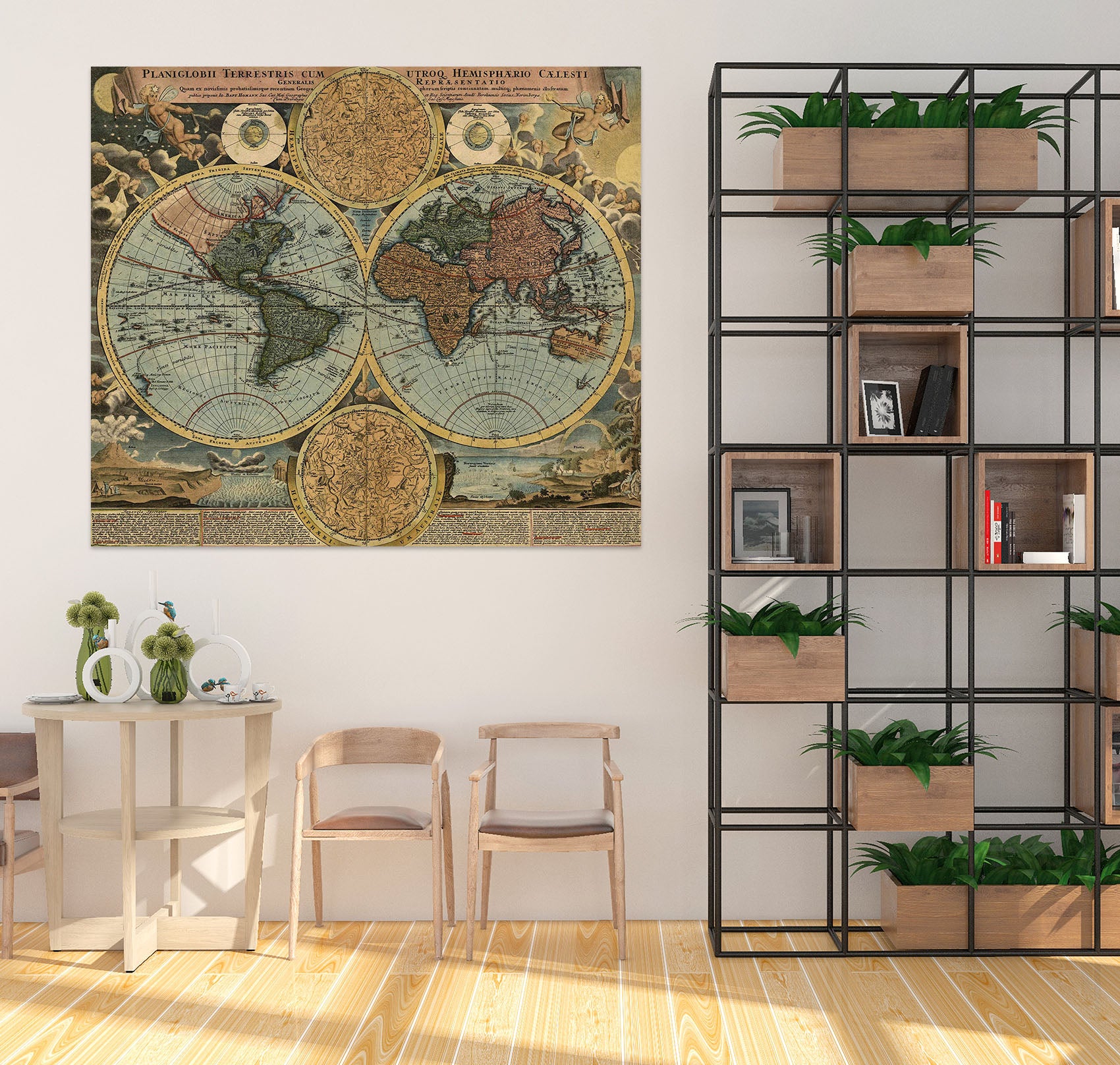 3D Big World 120 World Map Wall Sticker