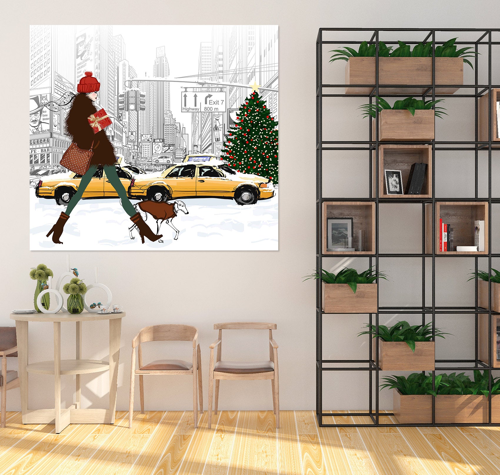 3D Pet Puppy Woman 1039 Wall Sticker
