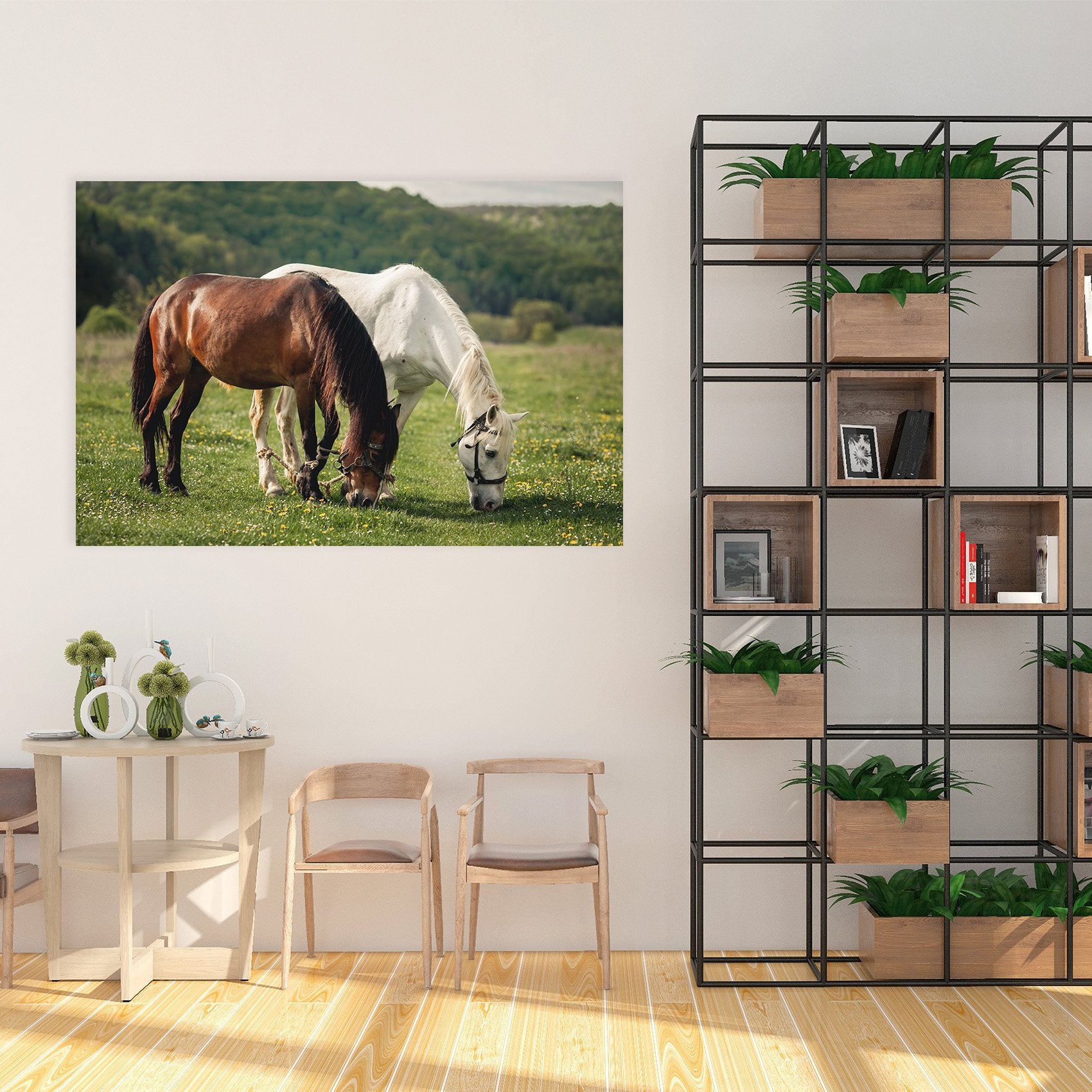3D Horse Grazing 54 Animal Wall Stickers Wallpaper AJ Wallpaper 2 