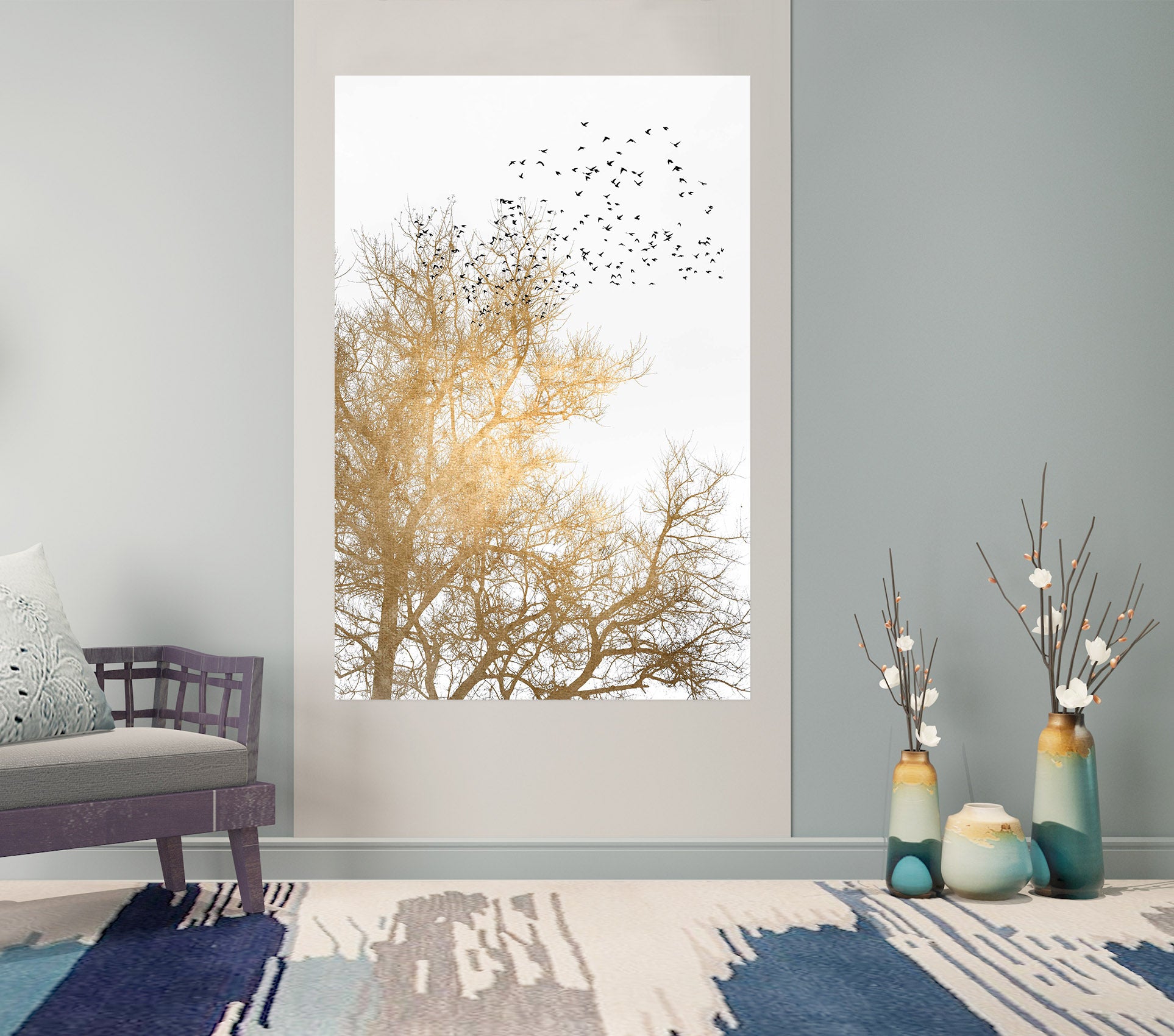 3D Sunny Forest 150 Boris Draschoff Wall Sticker