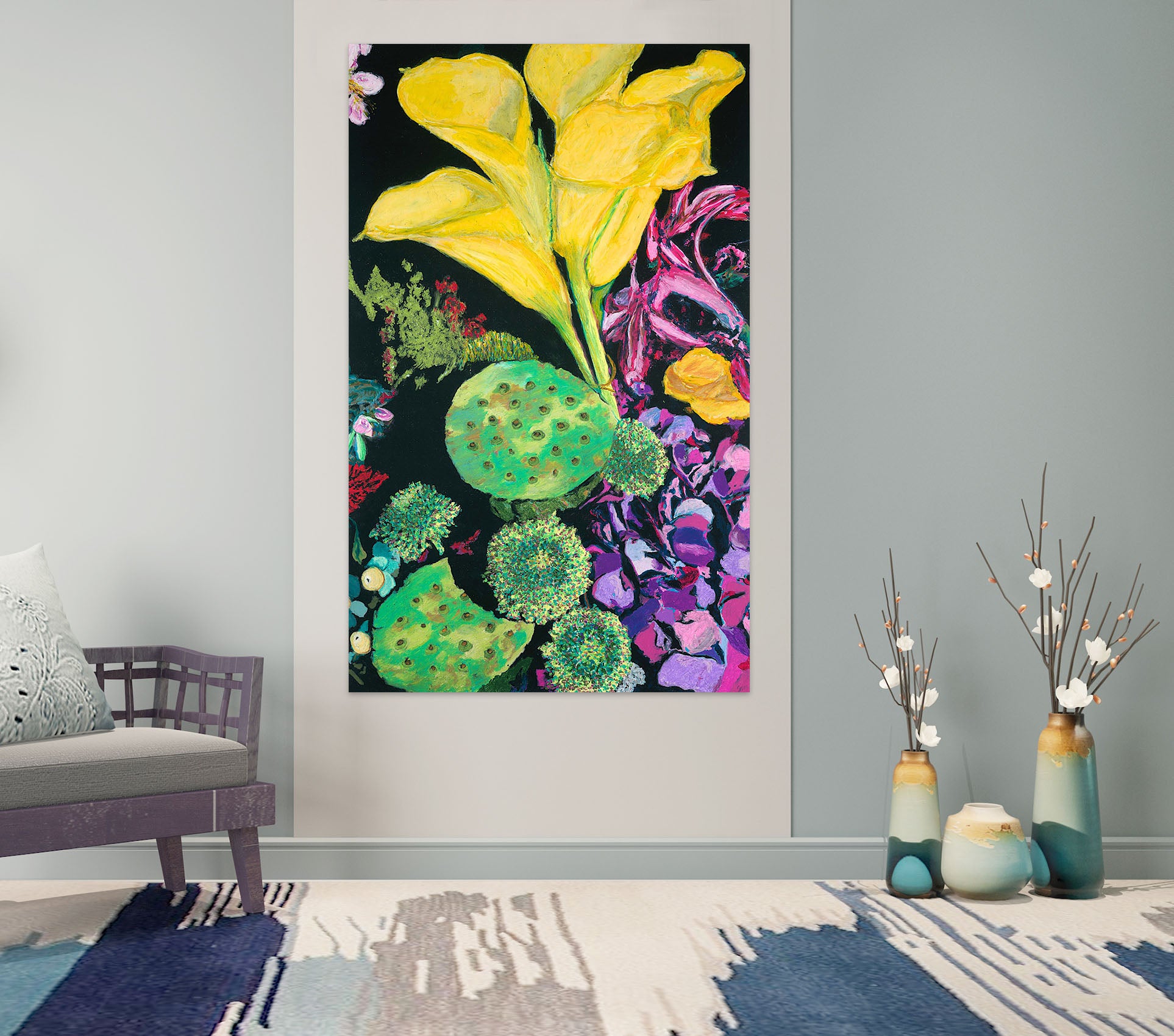 3D Yellow Cala 018 Allan P. Friedlander Wall Sticker