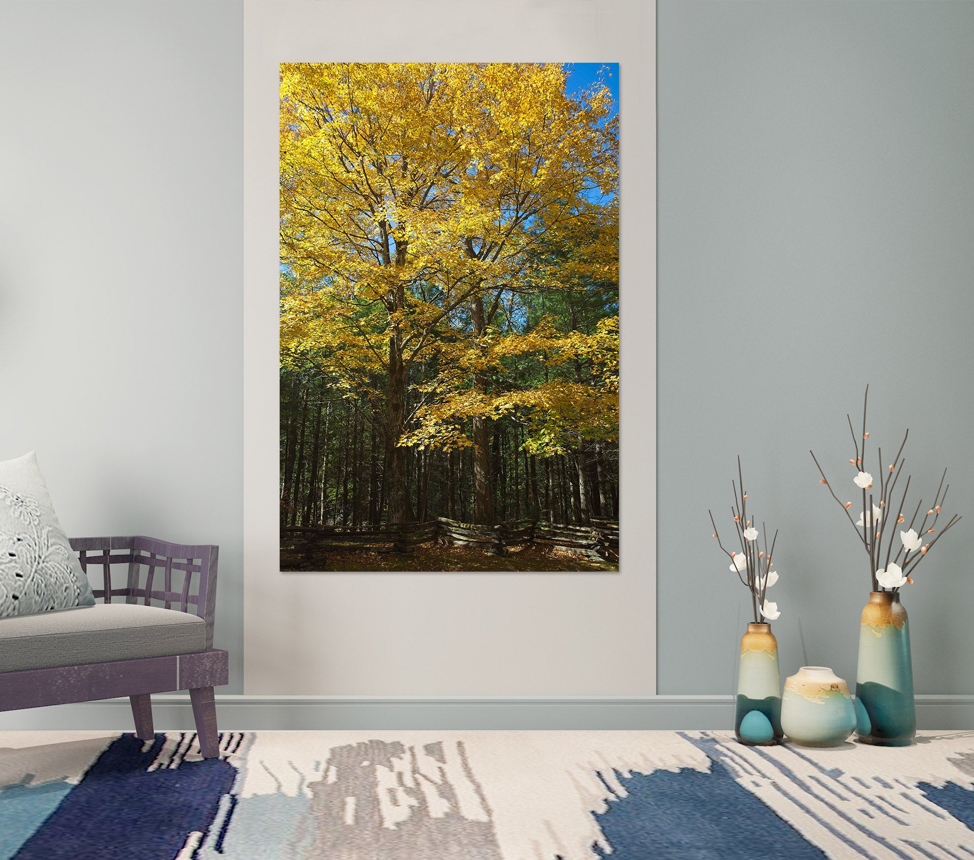 3D Sunny Forest 041 Kathy Barefield Wall Sticker