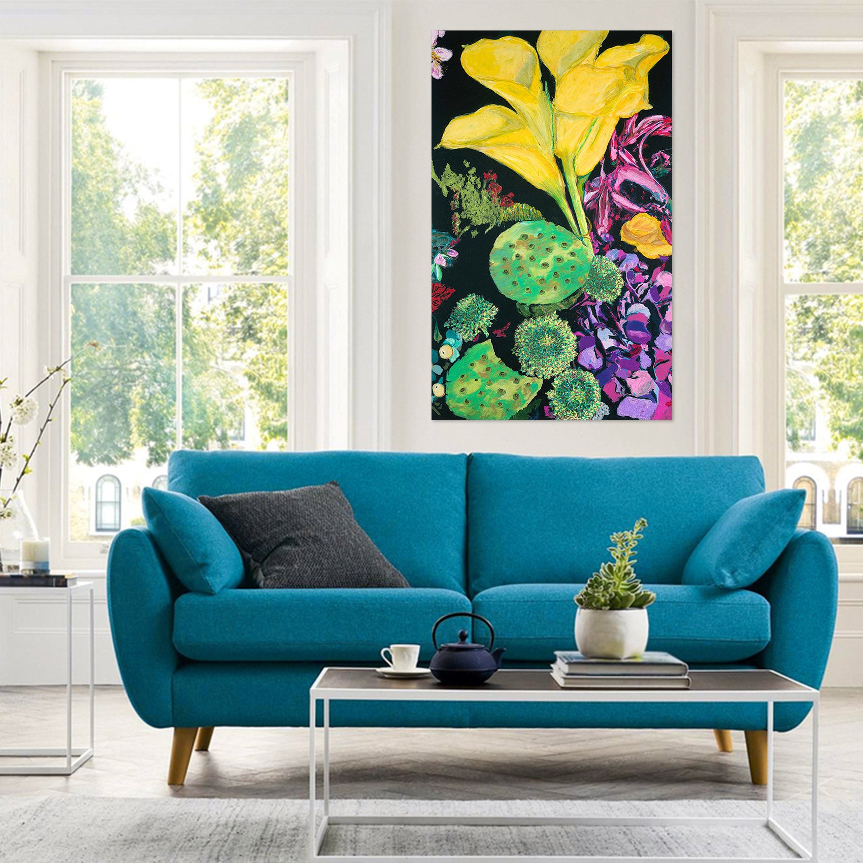 3D Yellow Cala 018 Allan P. Friedlander Wall Sticker