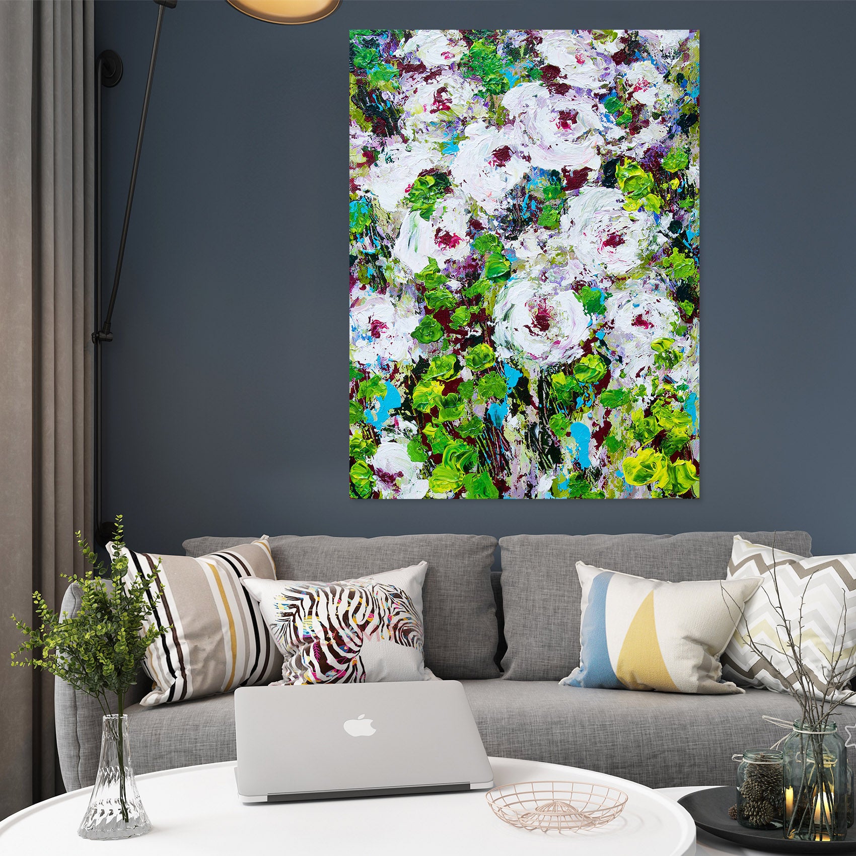 3D White Garden 286 Allan P. Friedlander Wall Sticker