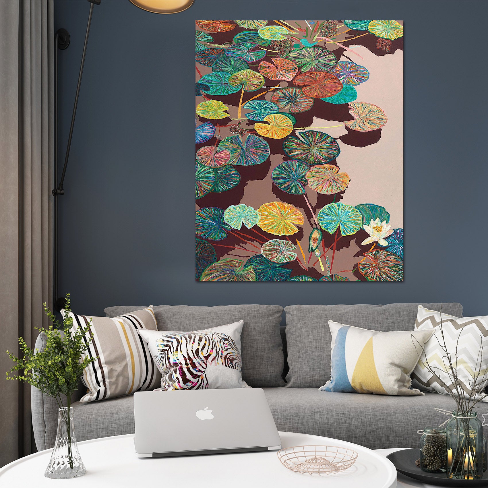 3D Lotus Pond 299 Allan P. Friedlander Wall Sticker
