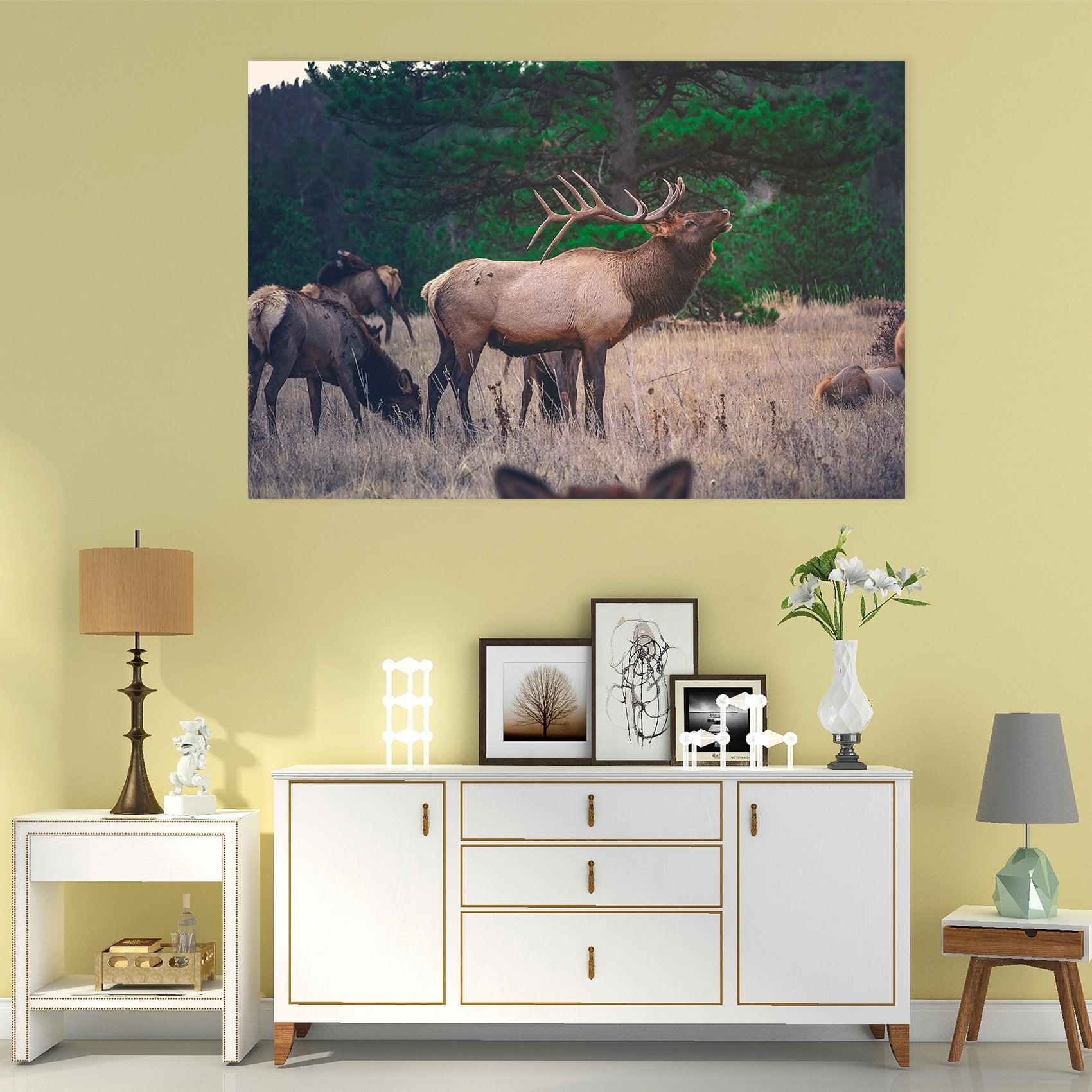 3D Forest Antelope 49 Animal Wall Stickers Wallpaper AJ Wallpaper 2 