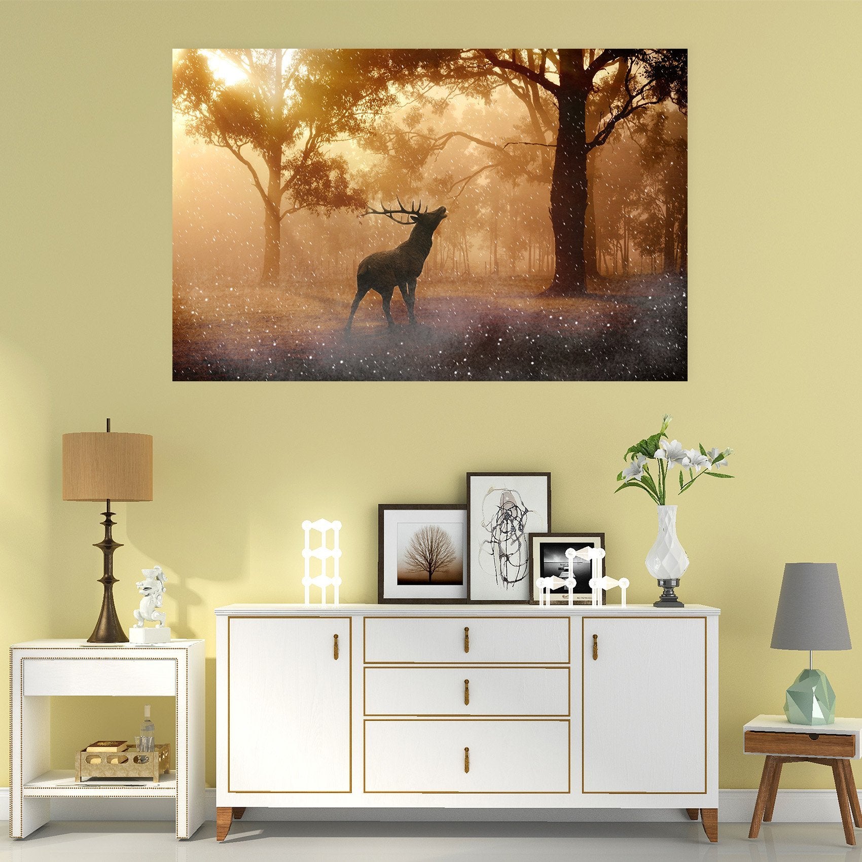 3D Foggy Antelope 65 Animal Wall Stickers Wallpaper AJ Wallpaper 2 