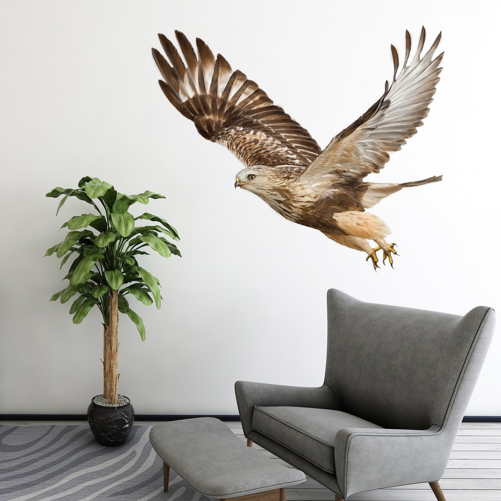 3D Eagle Eye 034 Animals Wall Stickers Wallpaper AJ Wallpaper 