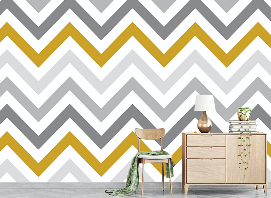 3D Yellow Waves WG299 Wall Murals