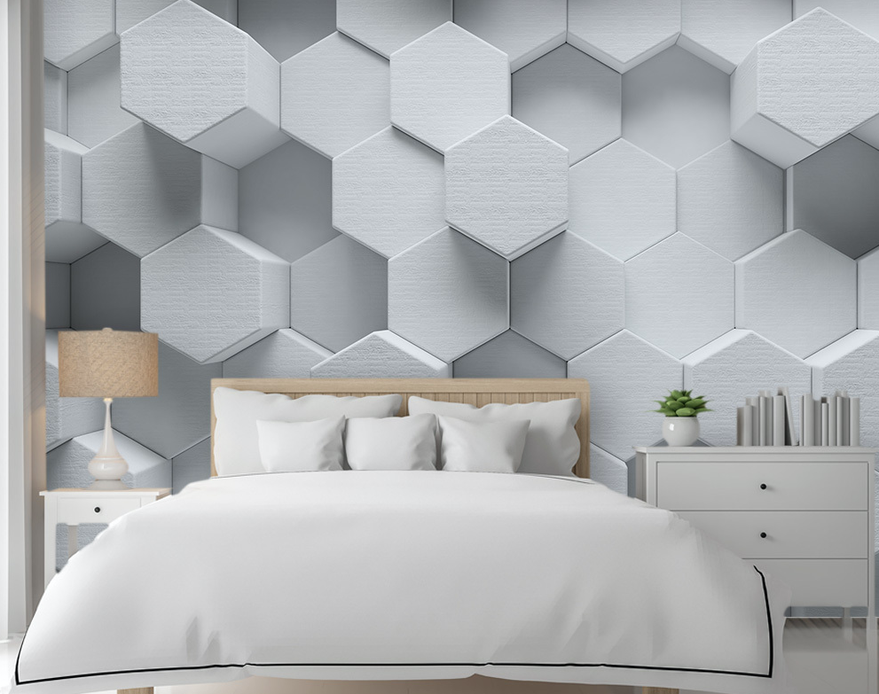 3D Concave Hexagon WG317 Wall Murals
