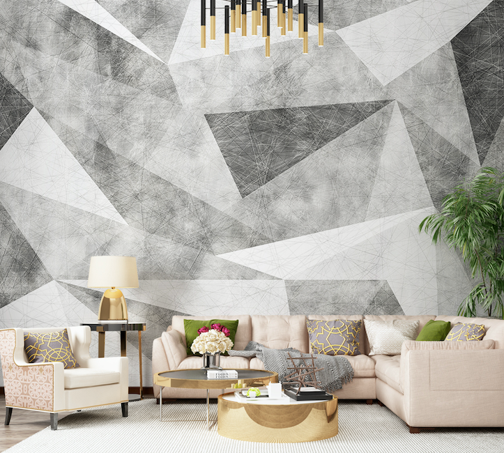 3D Triangle Geometry WG074 Wall Murals