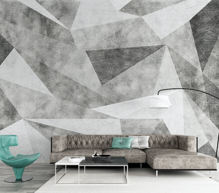 3D Triangle Geometry WG074 Wall Murals