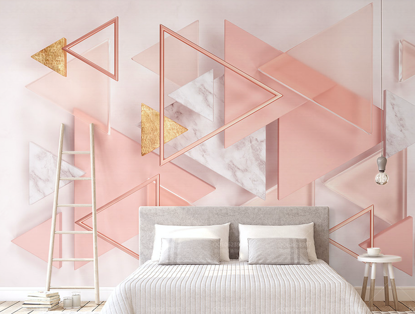 3D Pink Triangle WG278 Wall Murals