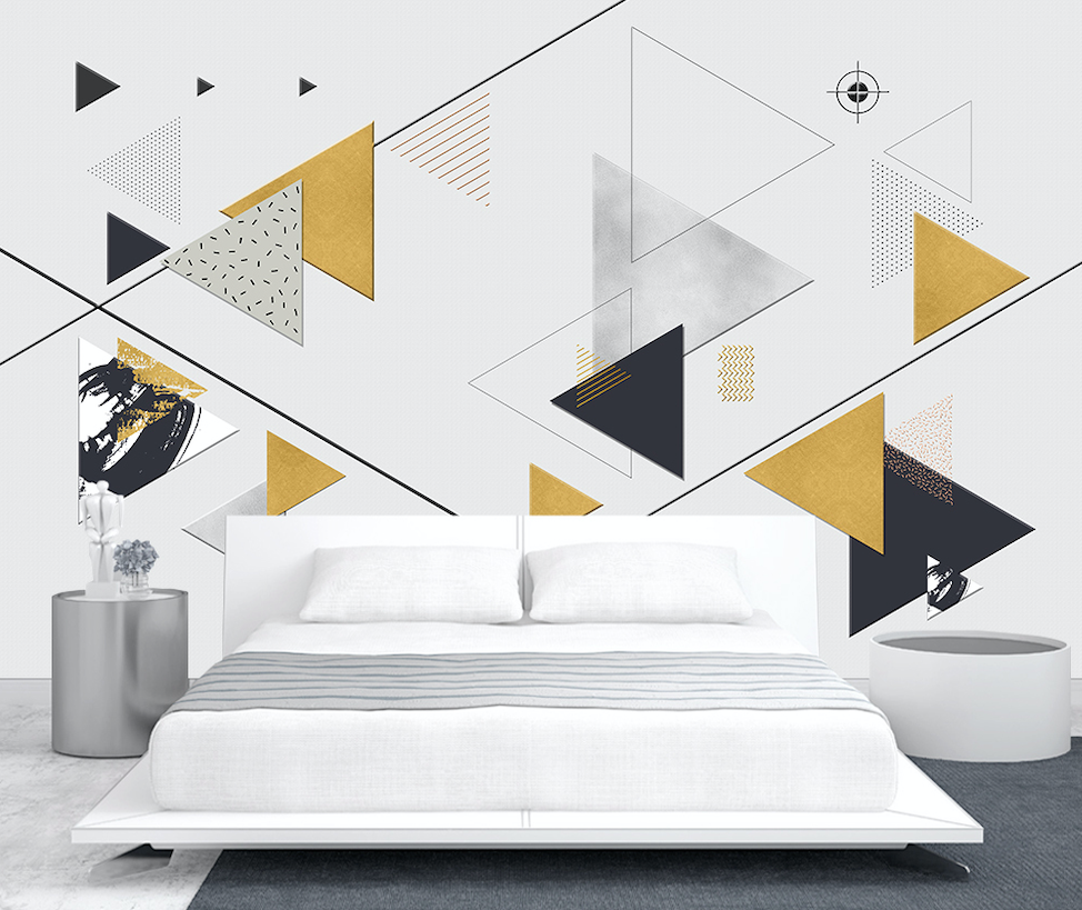 3D Yellow Triangle WG285 Wall Murals