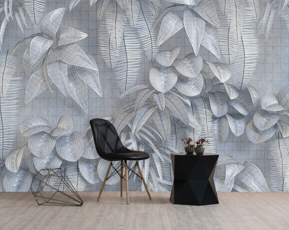 3D Origami Leaves WG217 Wall Murals